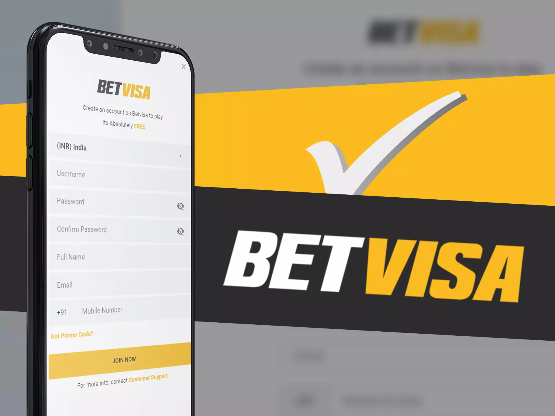 After registartion you need to verify your account for start betting at Betvisa.