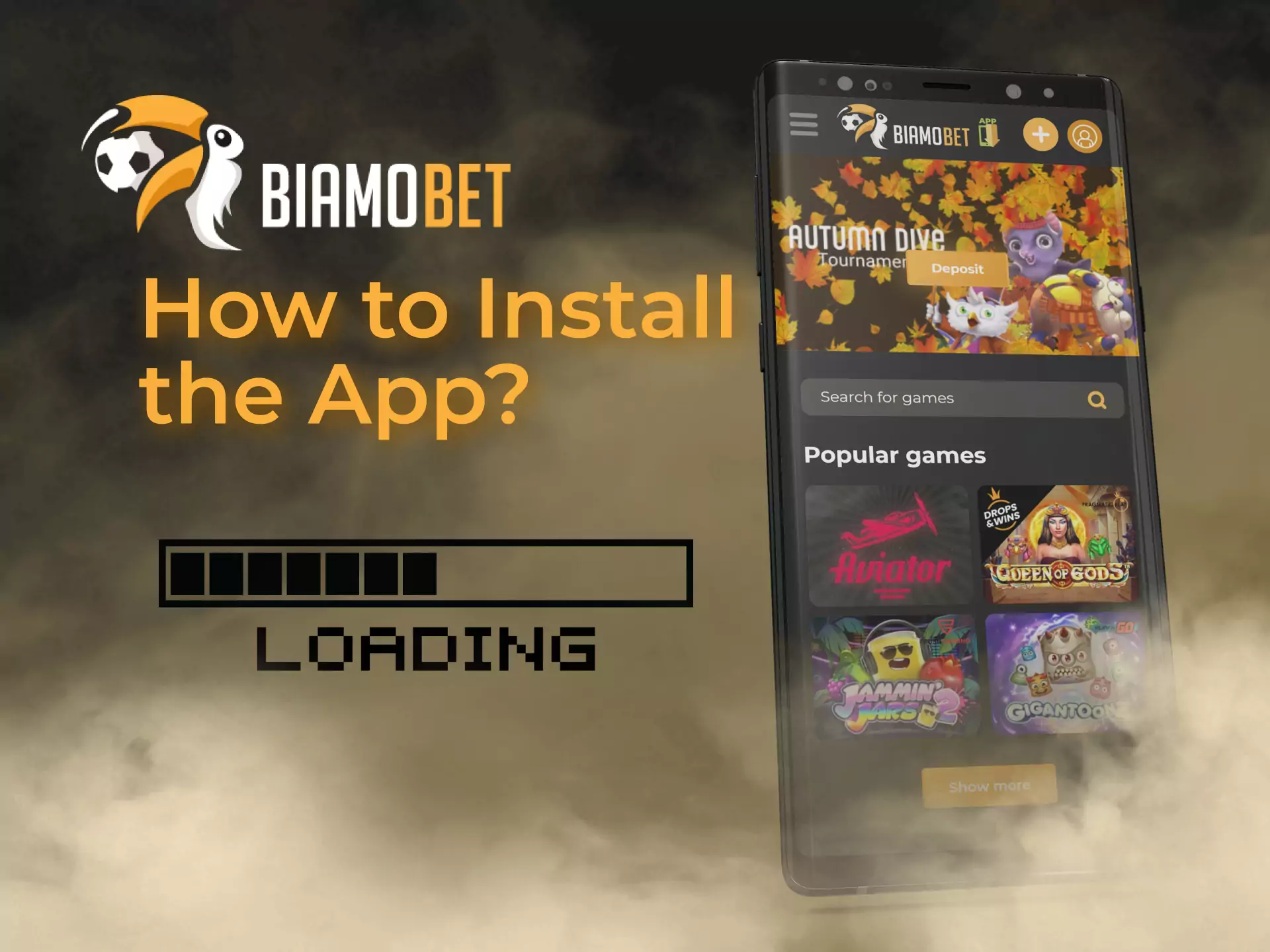 After you download the apk file, run it to start the installation of the Biamobet app.