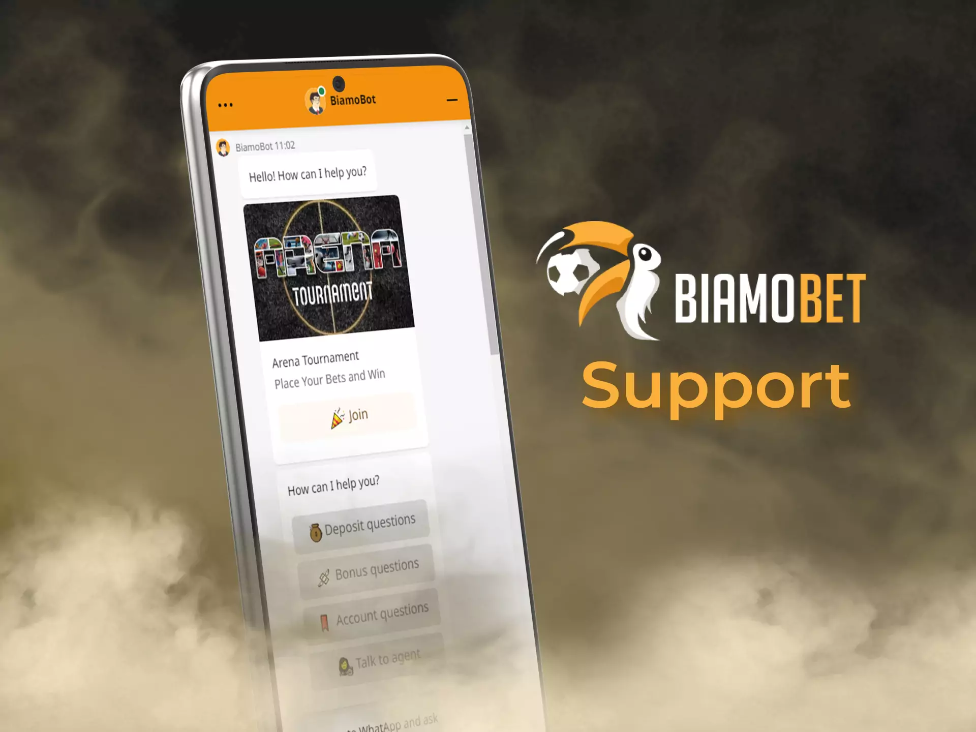 If you have problems with betting on the platform, ask chat support in the Biamobet app.
