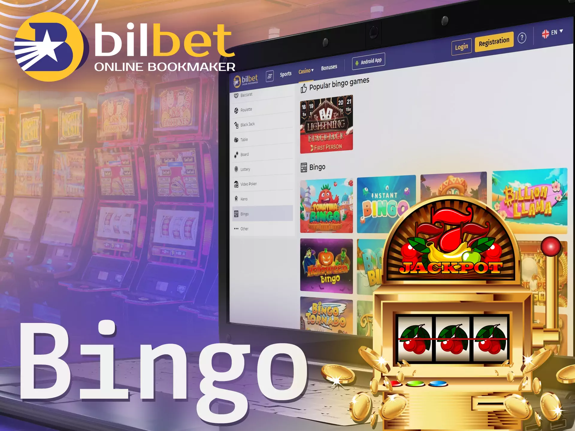 On Bilbet, you can win a jackpot in a bingo game.