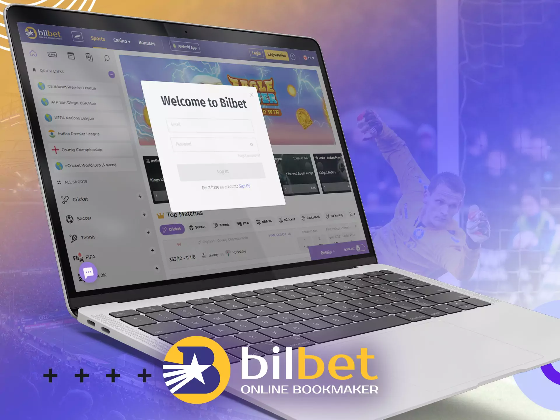 To top up your Bilbet account and start betting, log in.