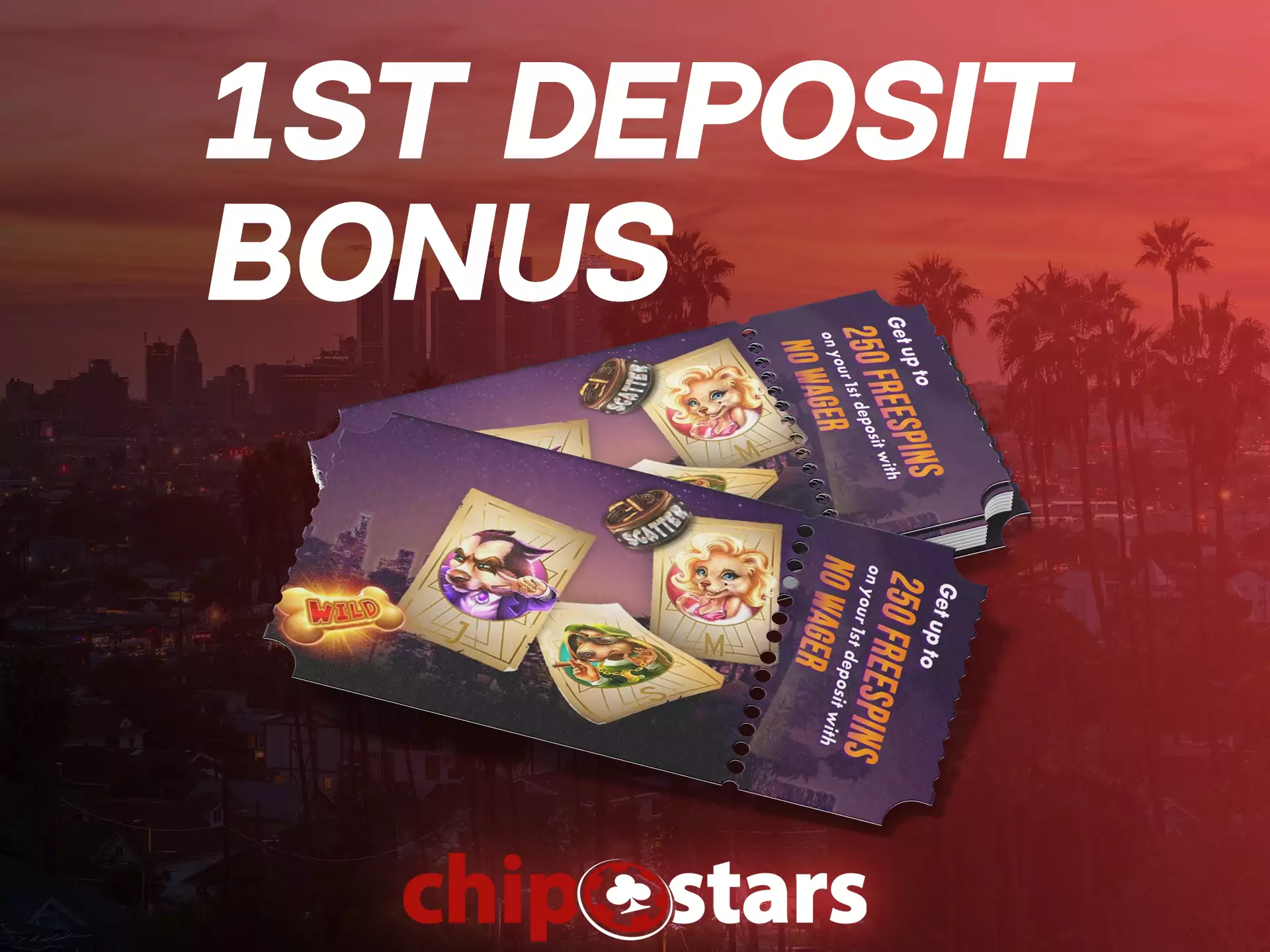 Newcomers on Chipstars receive a special welcome bonus from a bookmaker.