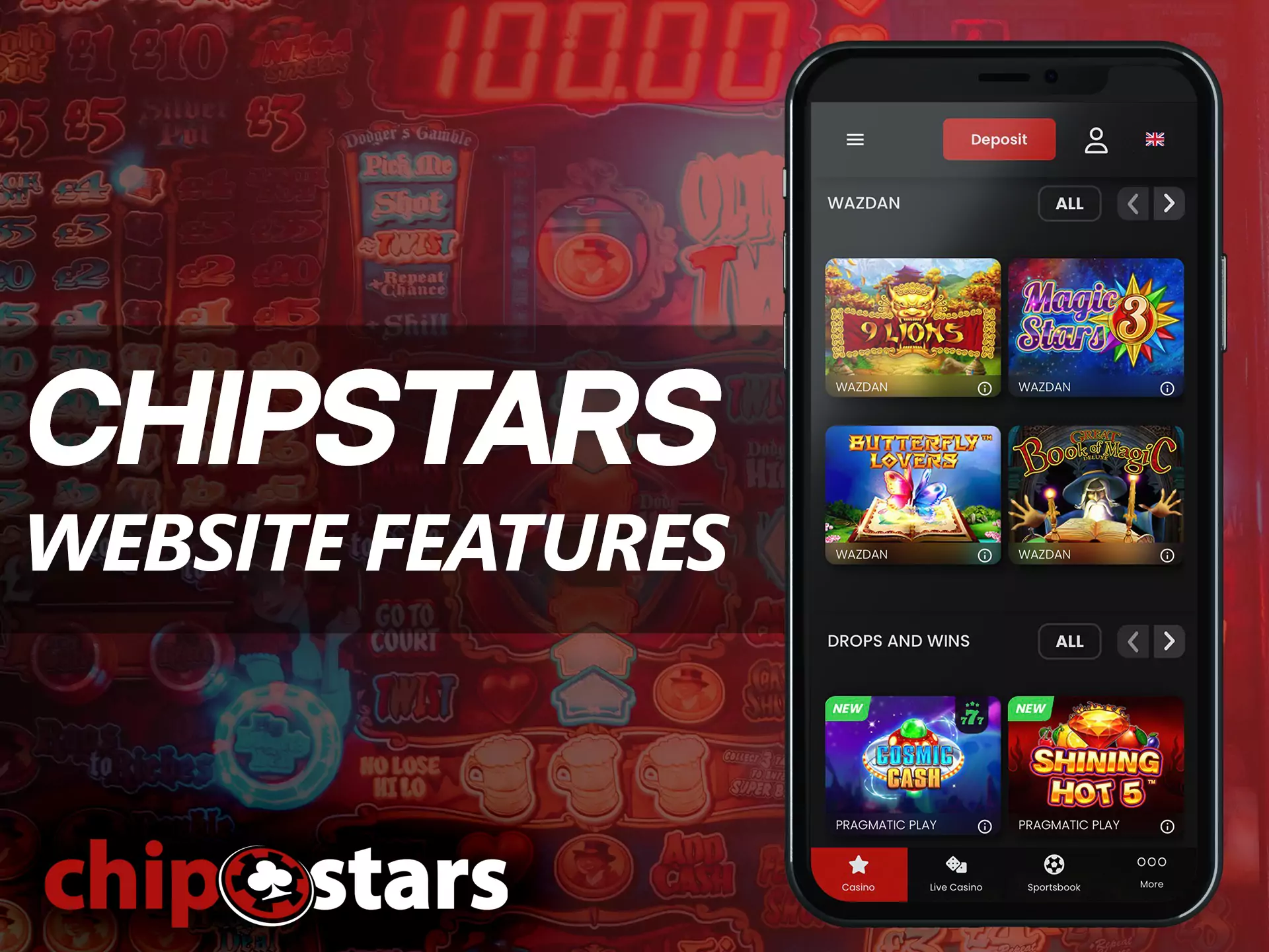 The Chipstars mobile website greatly works on modern smartphones.