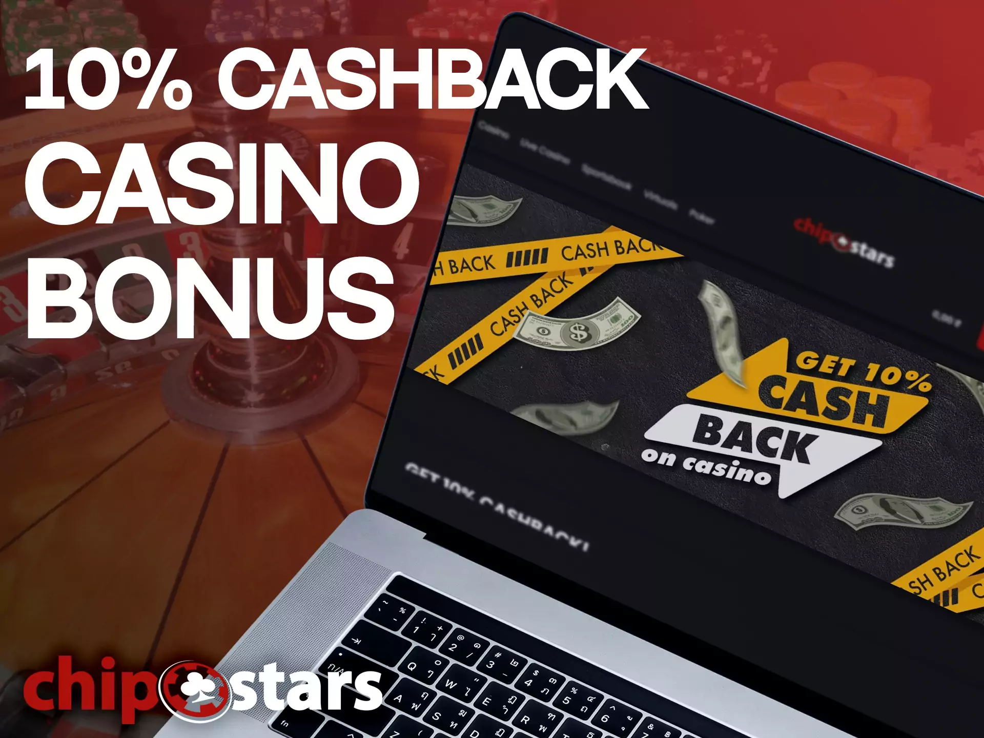 By playing casino games, you can get a 10% cashback on your account.