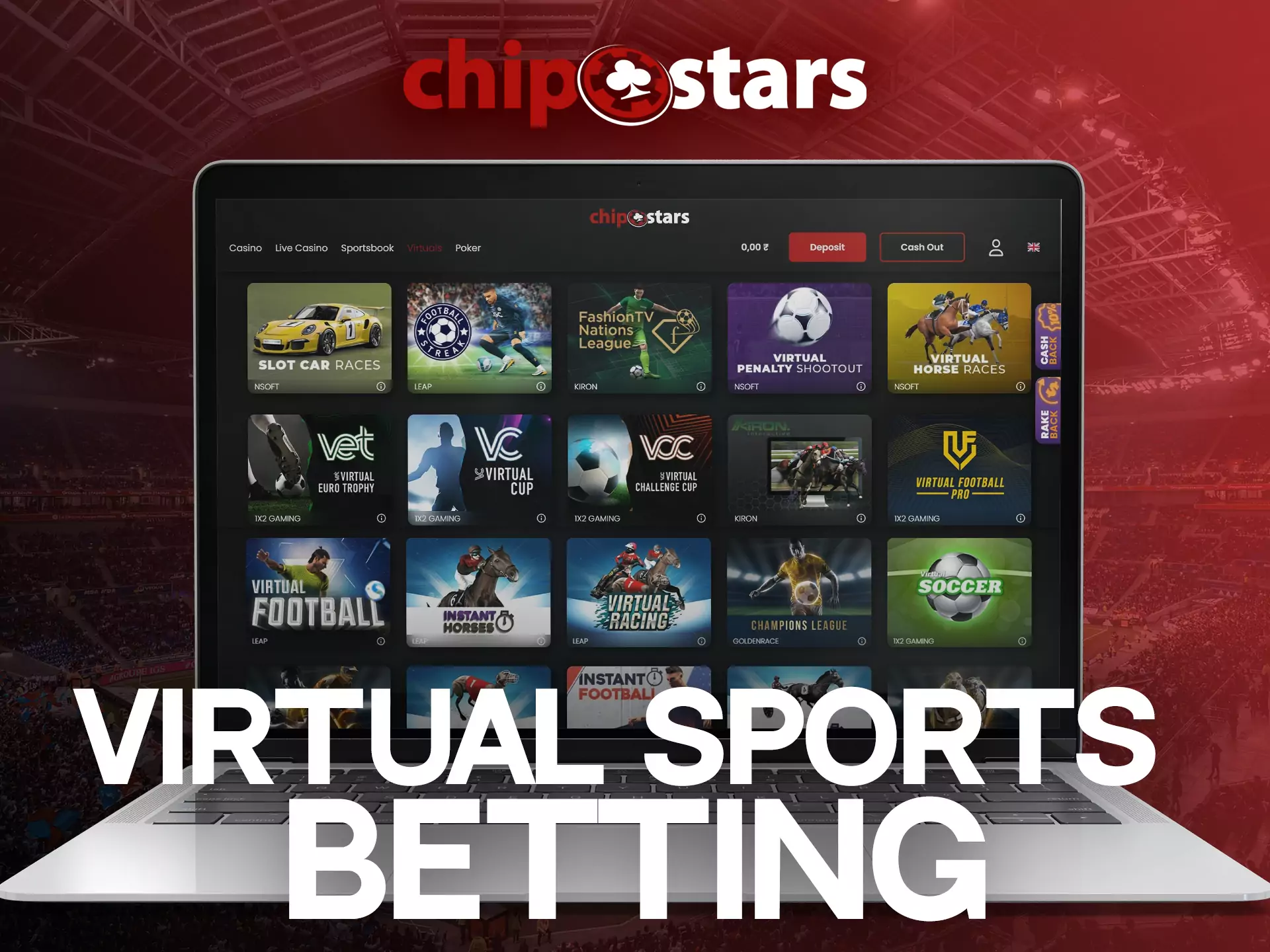 Besides sports matches, Indian users like betting on virtual sports championships.