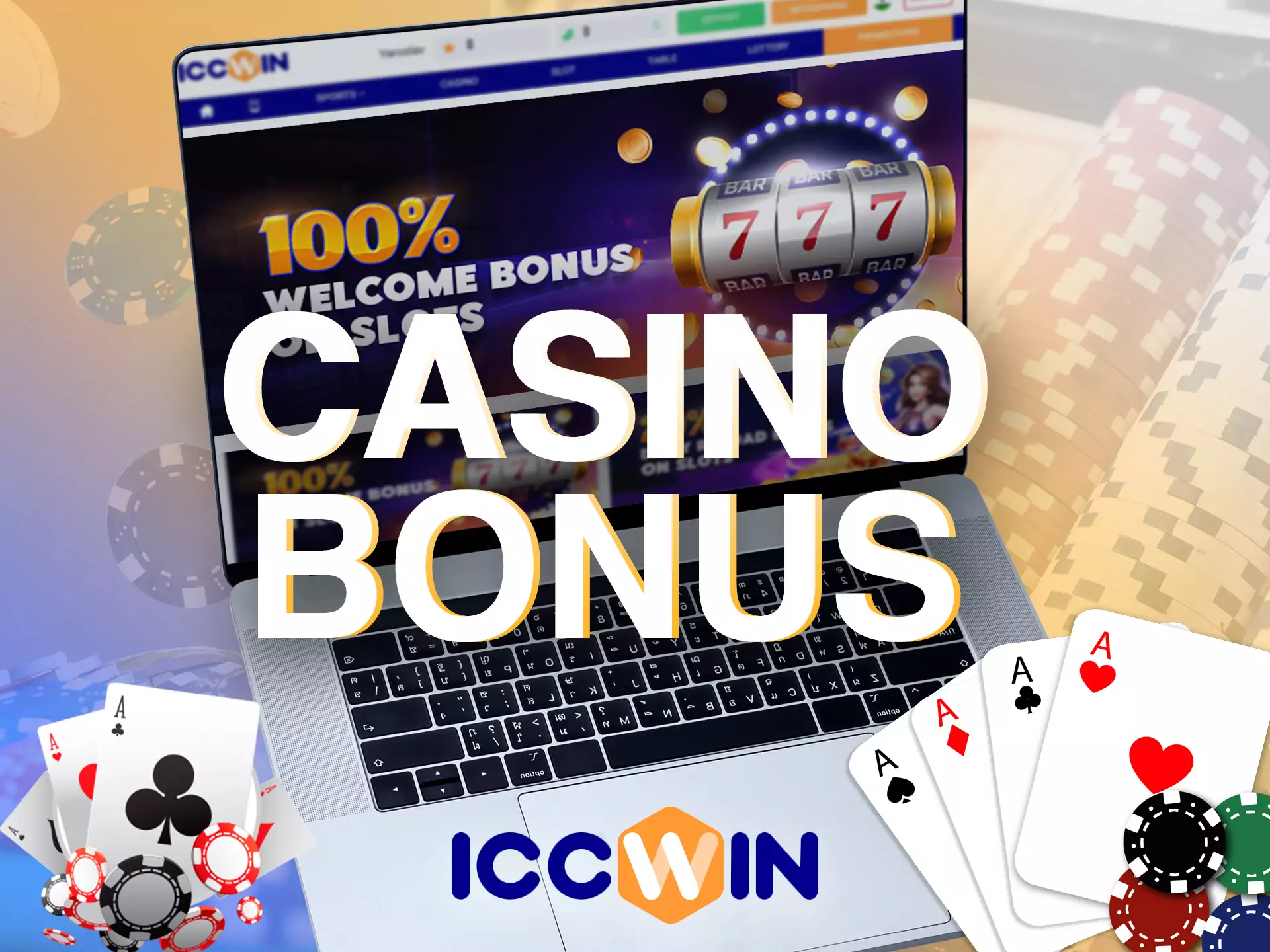 New users get a welcome bonus that can be used on playing games in the ICCWin casino.