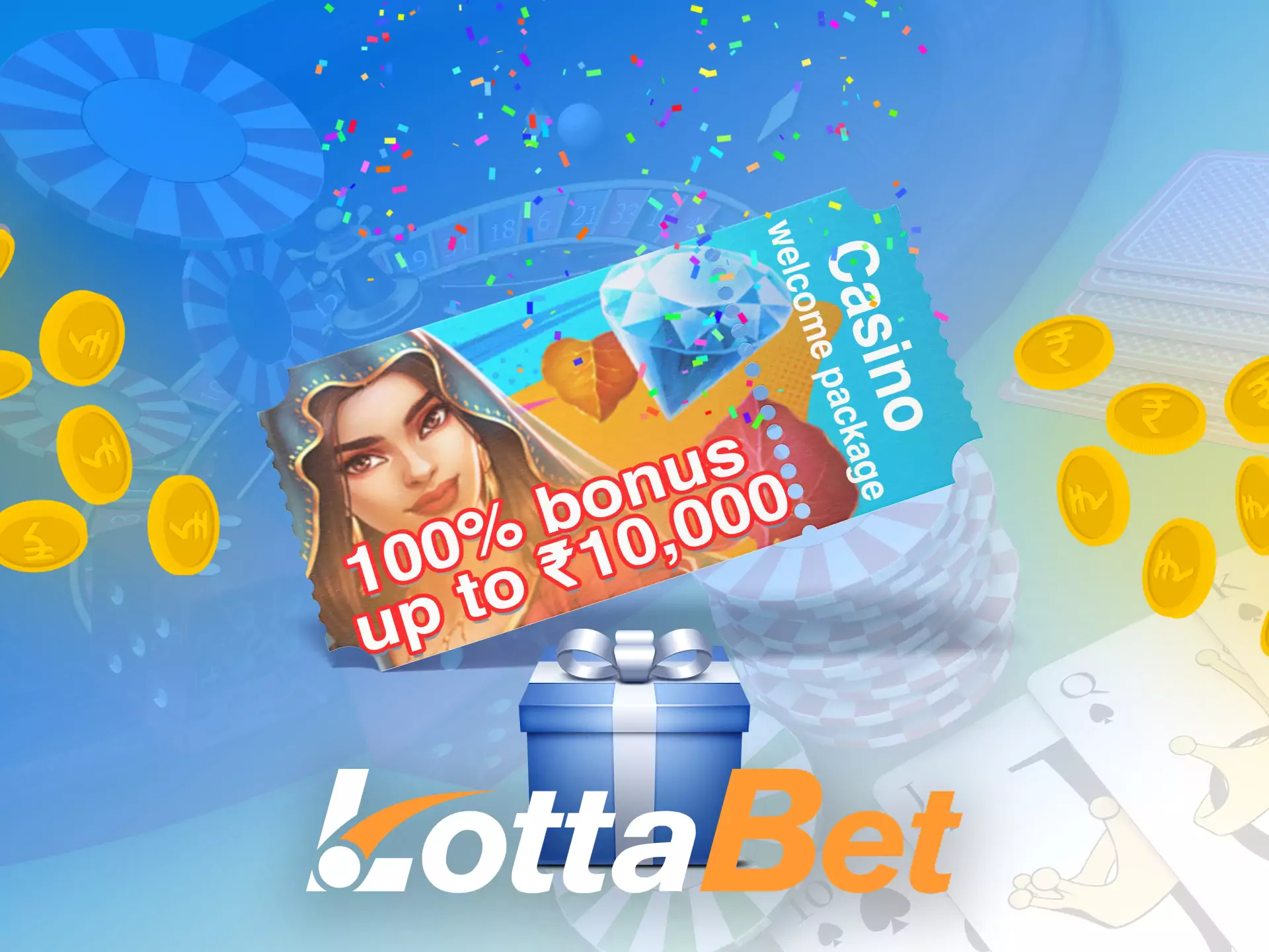 For players who enjoy casino games, there is a special bonus from Lottabet.