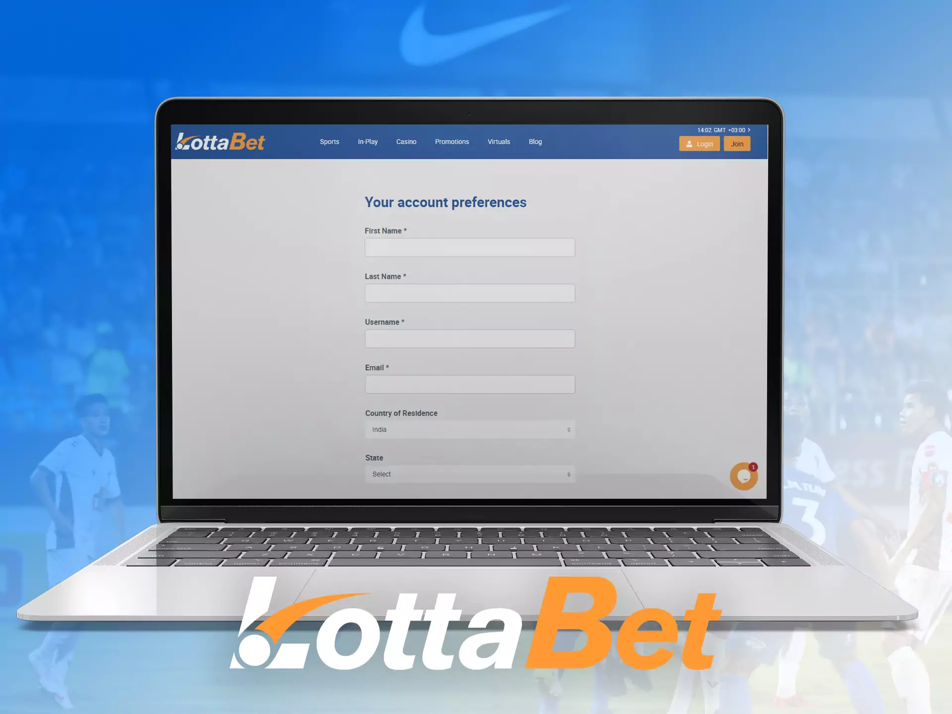 To start enjoying all the features of Lottabet, create an account.