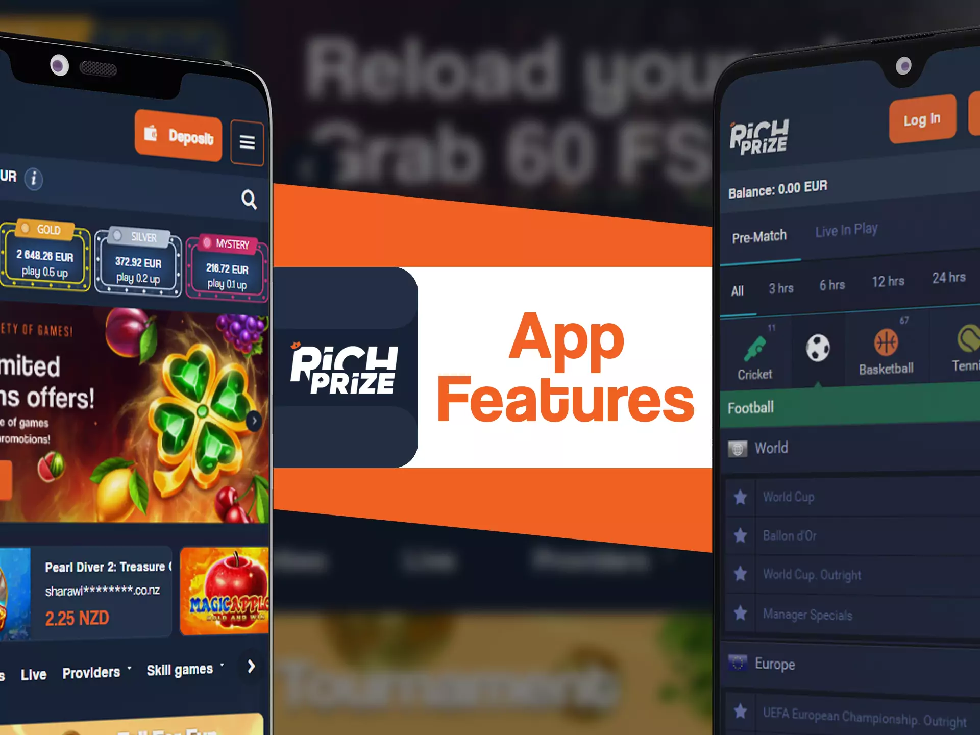 Check all of the best features of RichPrize app.