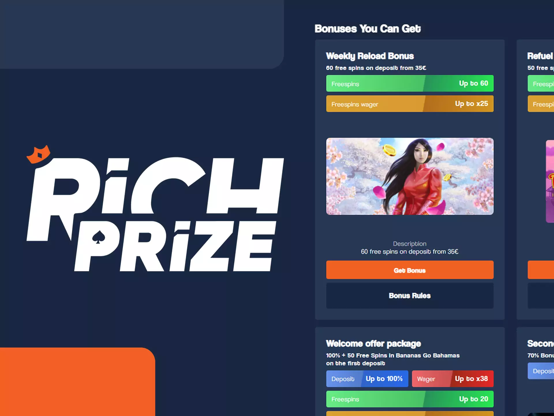 Check all of the RichPrize promotions to get maximum profit.