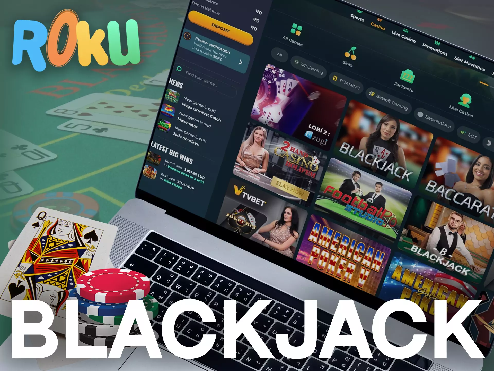 Also, at Rokubet you can play blackjack online.