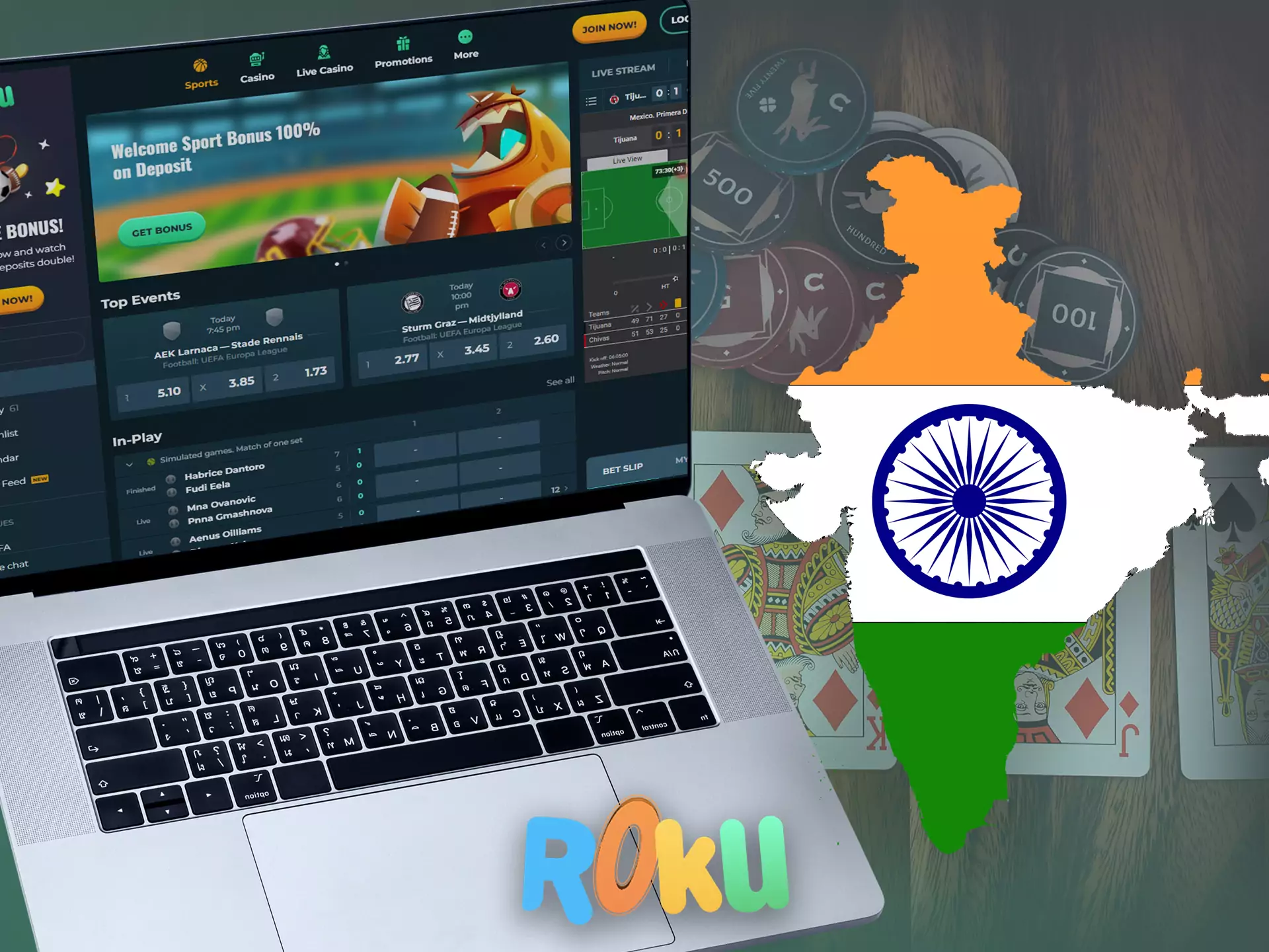Betting on Rokubet online is legal in India.