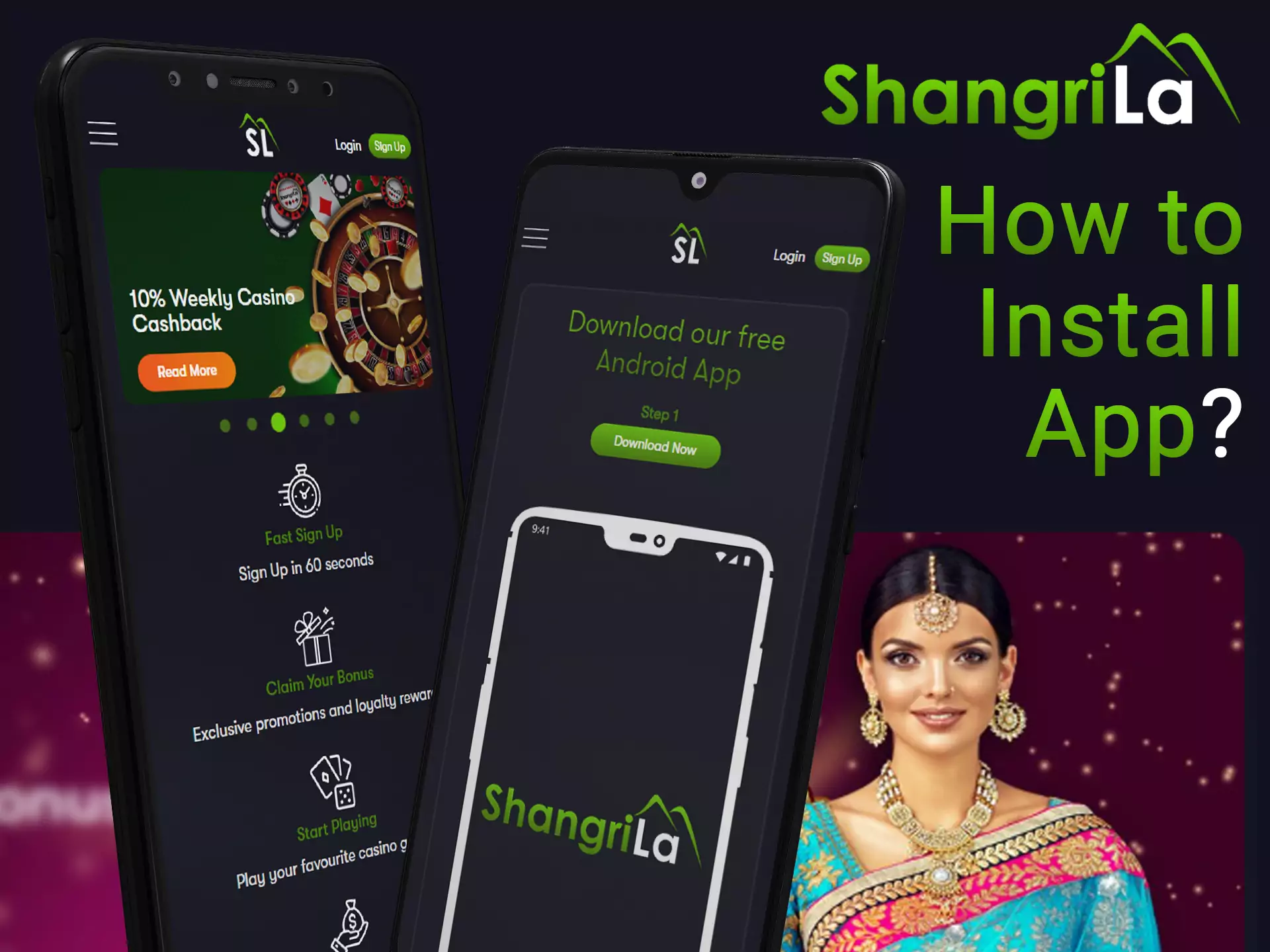 Install Shangri La as it a simple app in store or apk file.