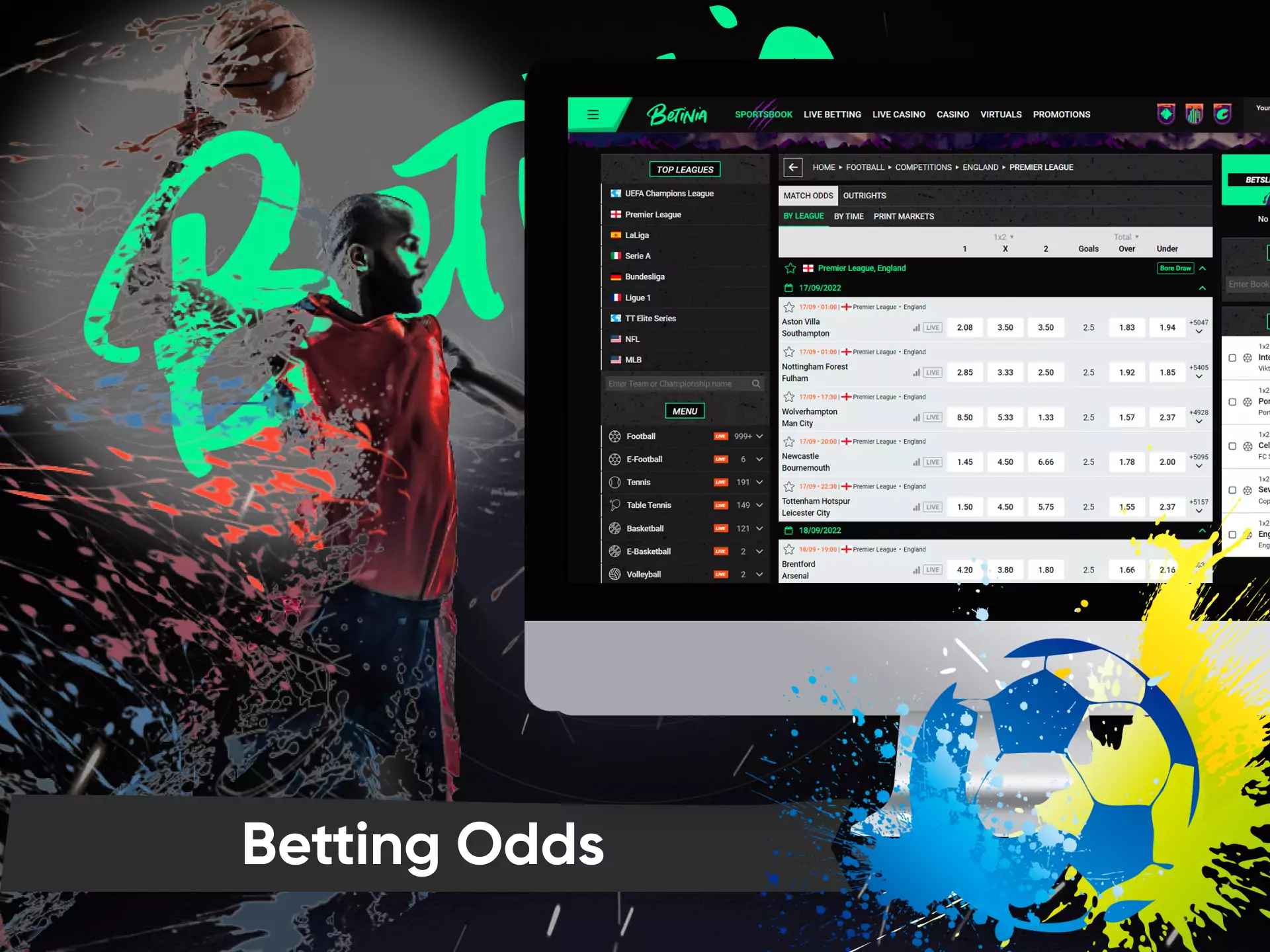 Bettors prefer Betinia for its high odds.