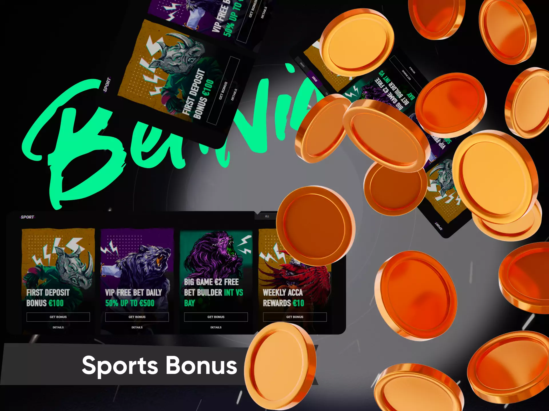 Players of Betinia get a bonus on sports betting from the bookmaker.