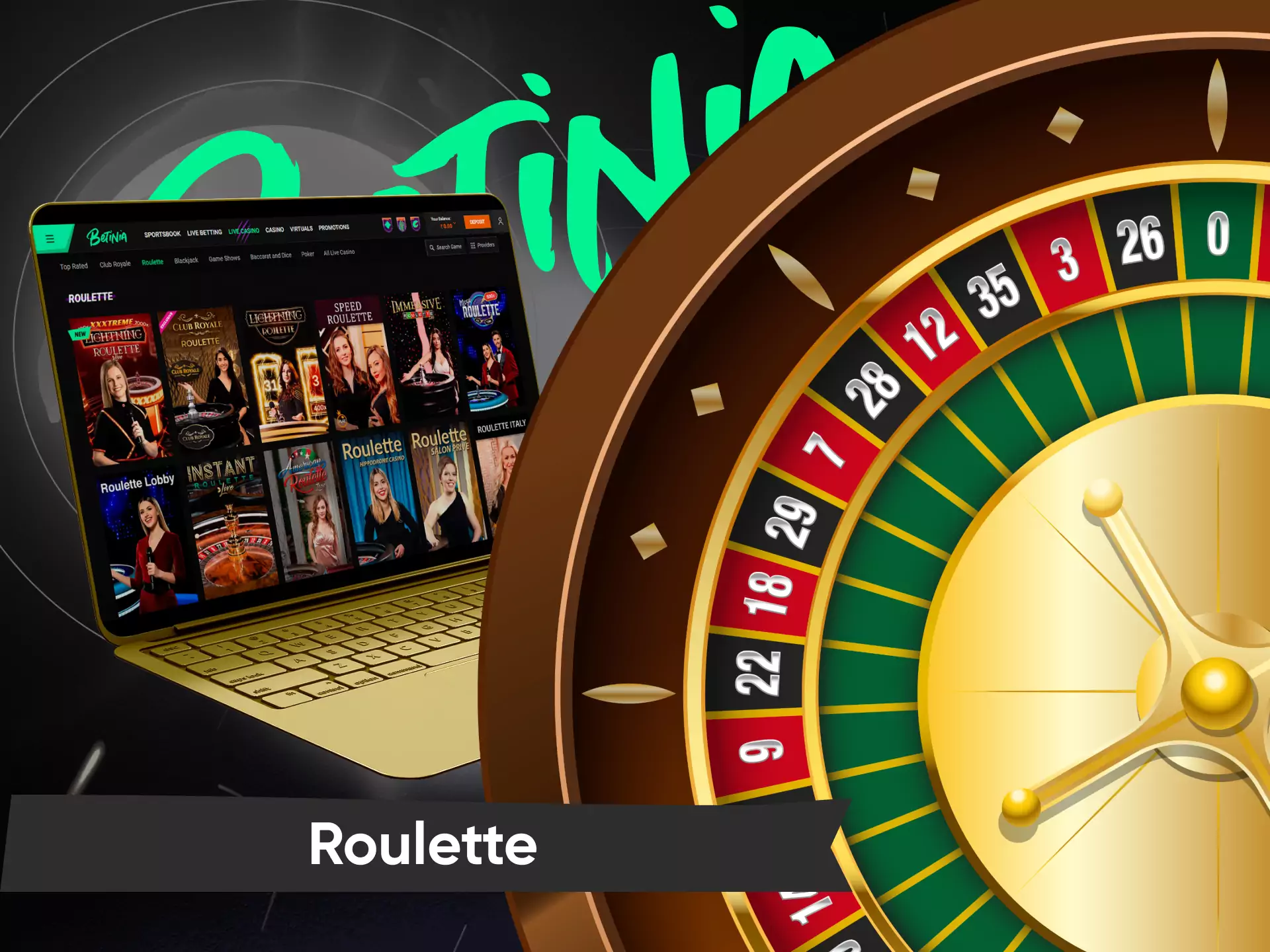 On Betinia, you find different types of roulette.