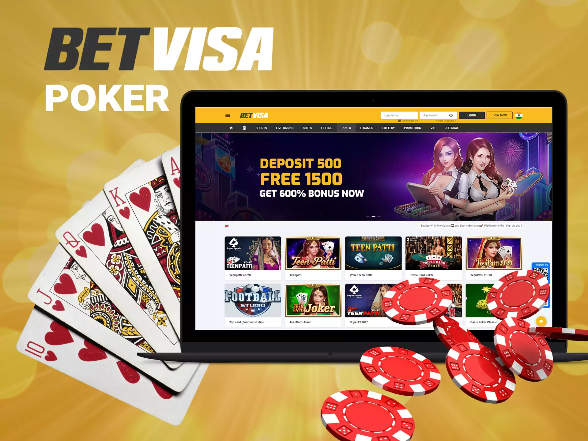There are many poker rooms in the Betvisa Casino.