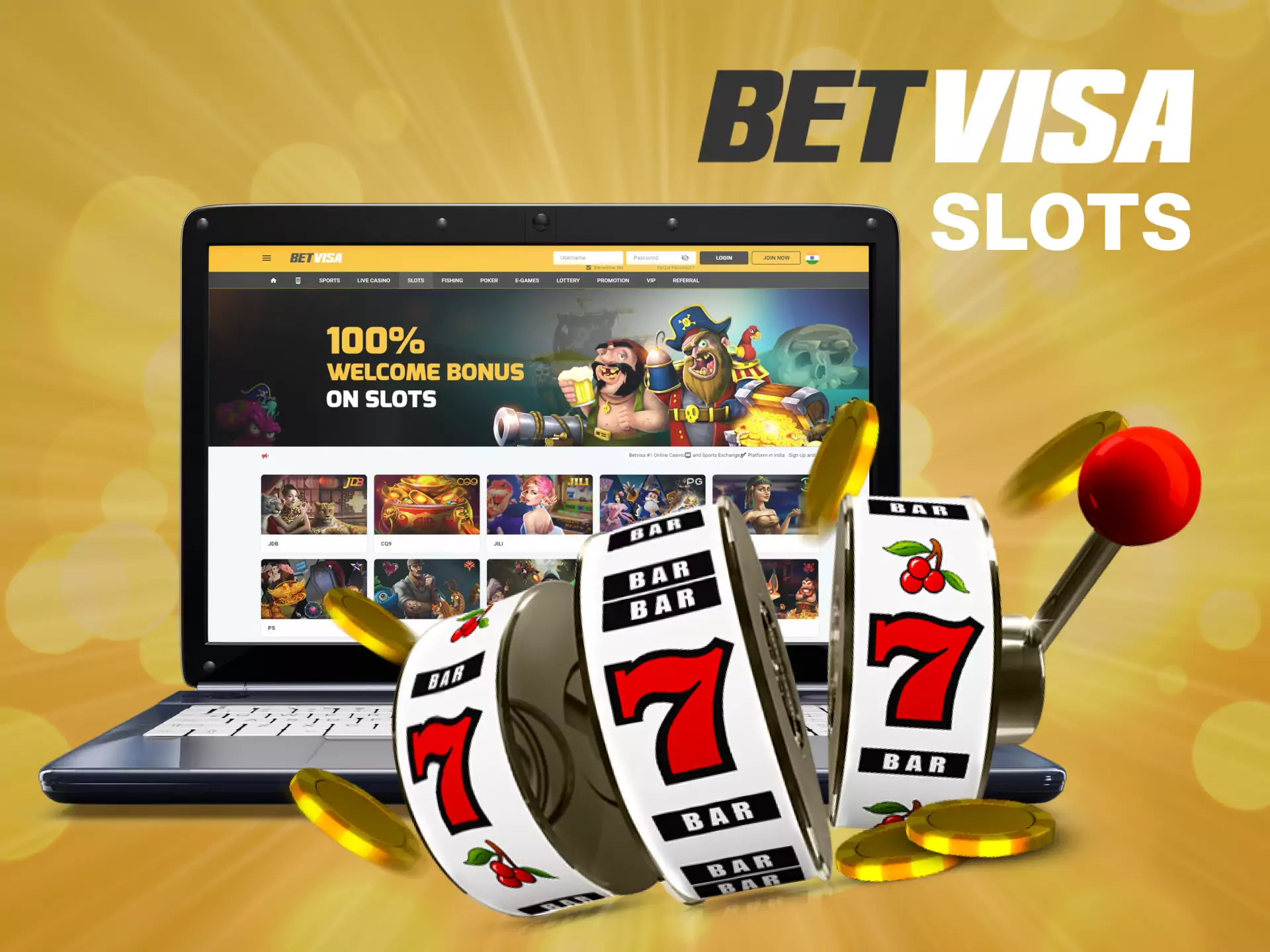 Visit the Betvisa Online Casino and play colourful slots.