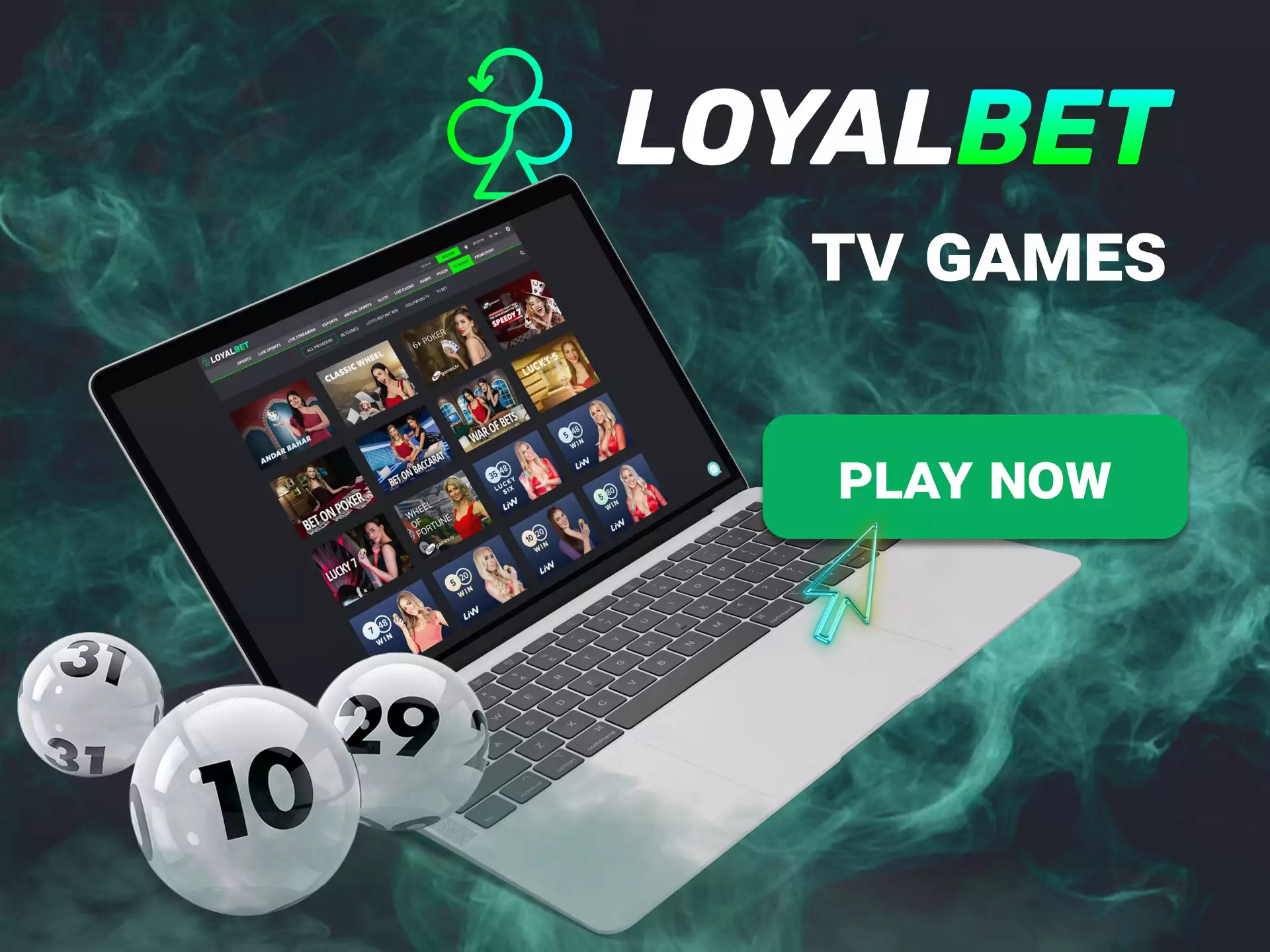 Besides betting and casino entertainment, you can enjoy TV games on Loyalbet.