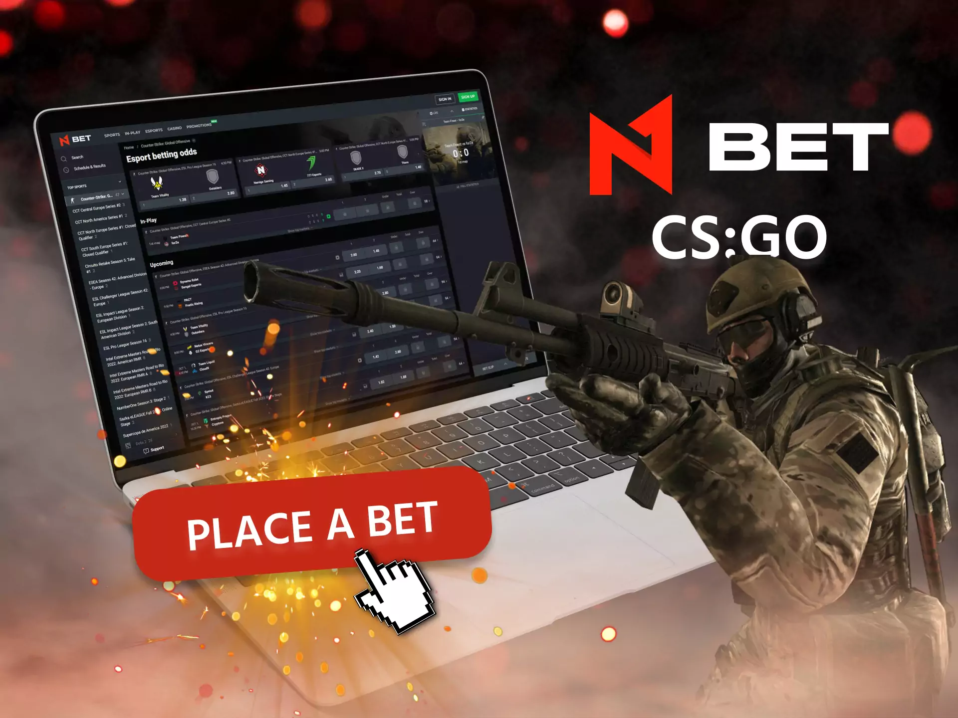 Place bets on CS:GO in N1Bet.