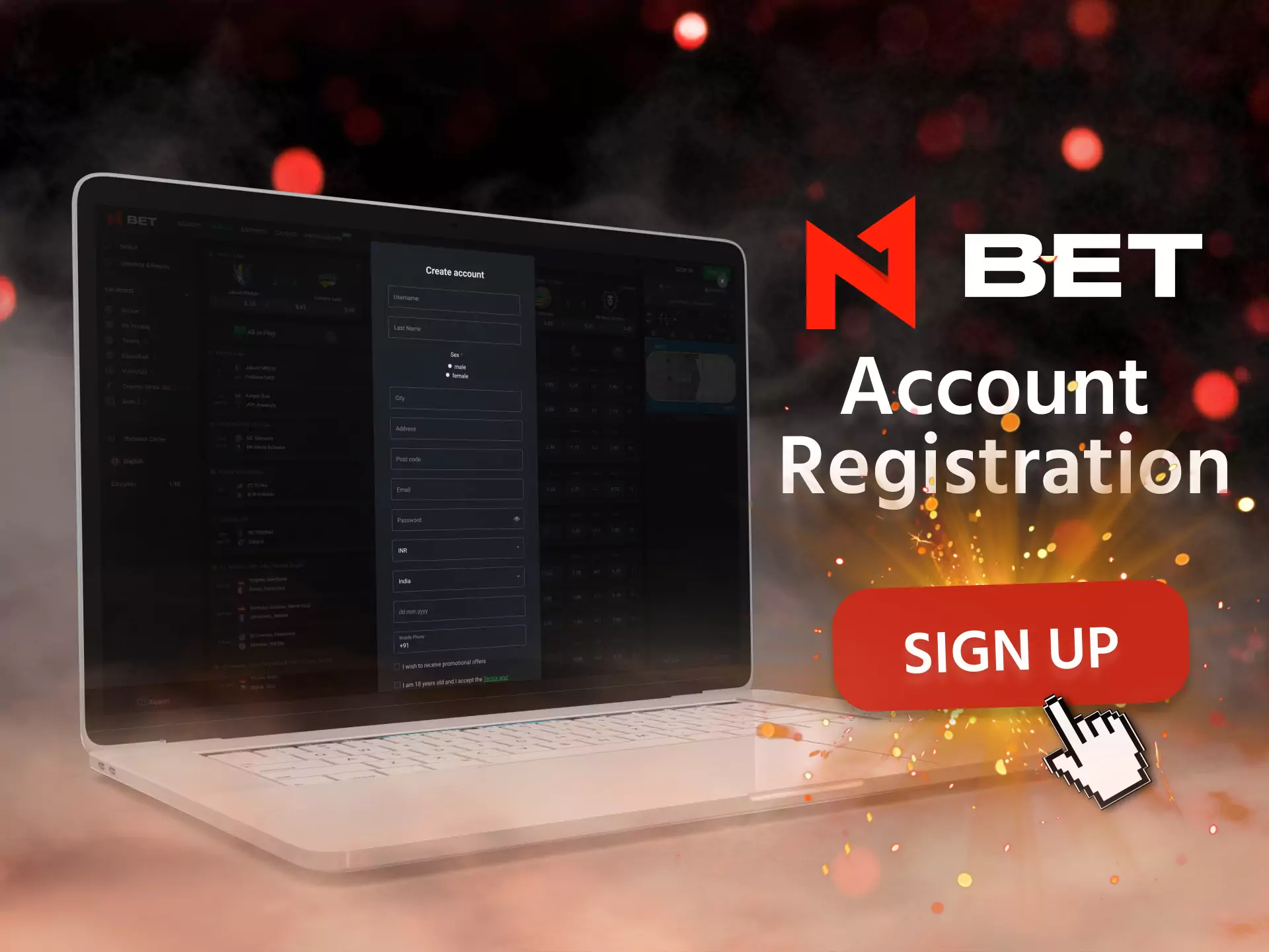 Go through a simple registration in N1Bet and play with pleasure.