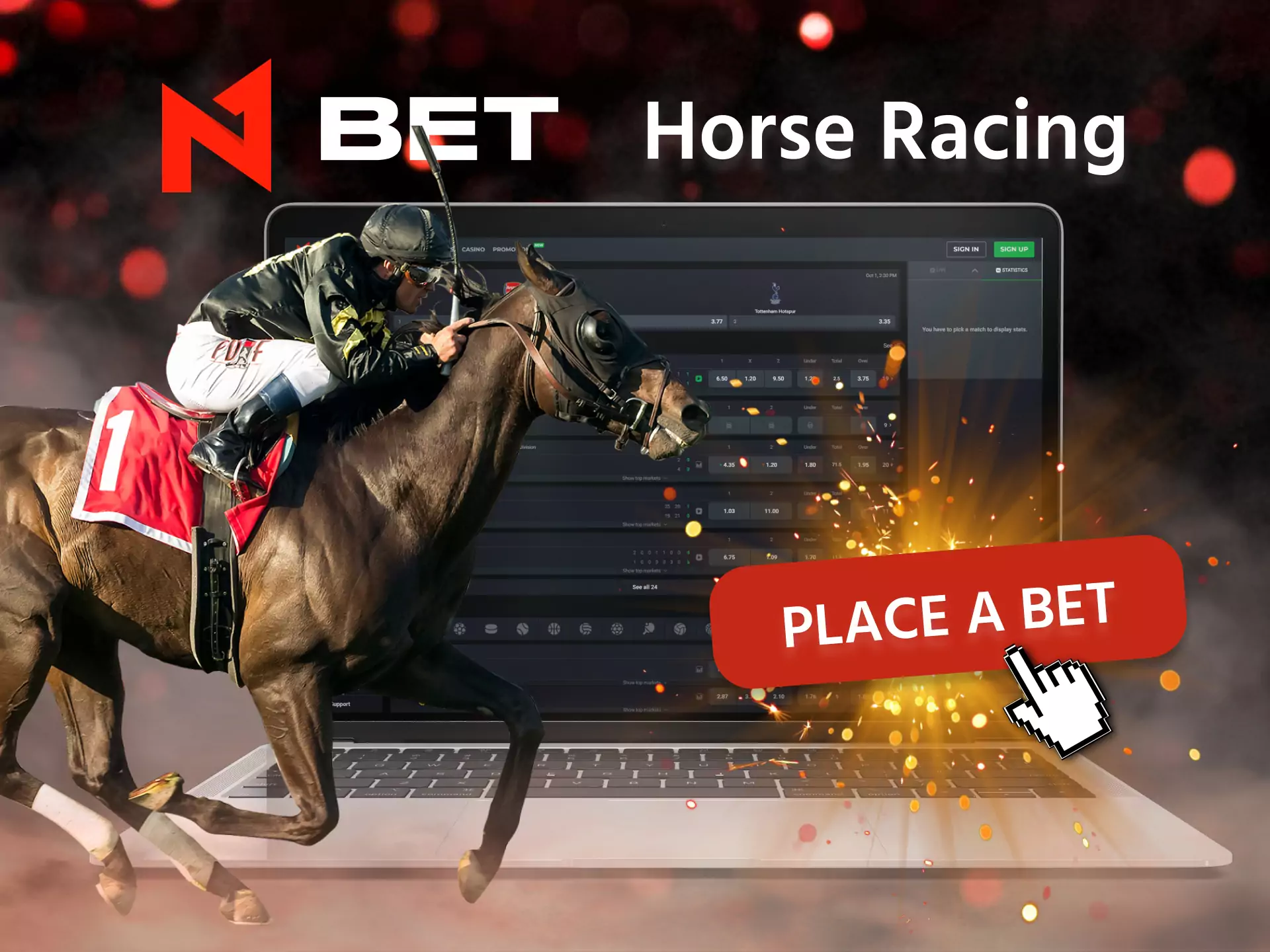 Place bets on horse racing in N1Bet.