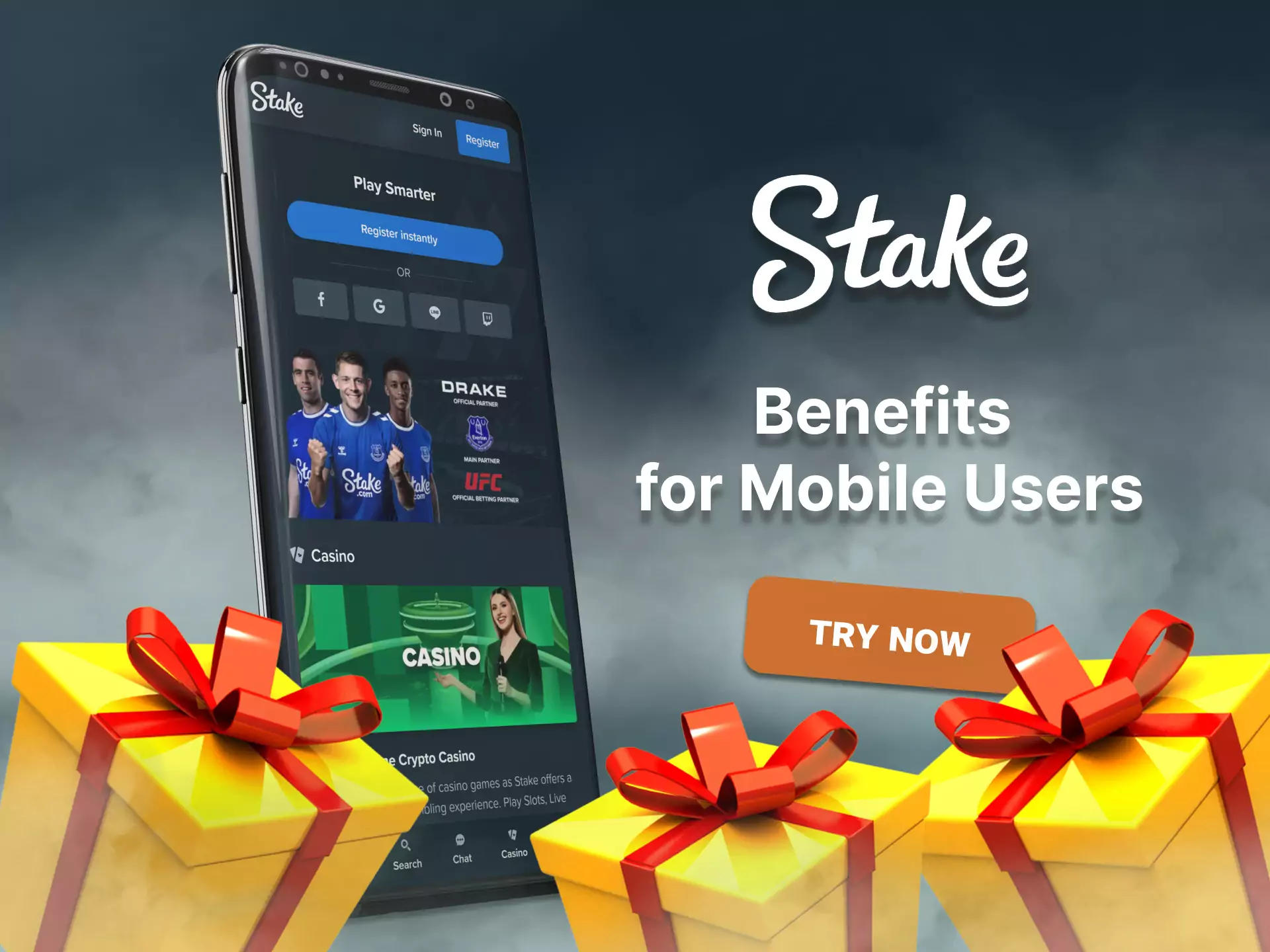 In Stake.com there are many advantages for those players who choose the mobile version.
