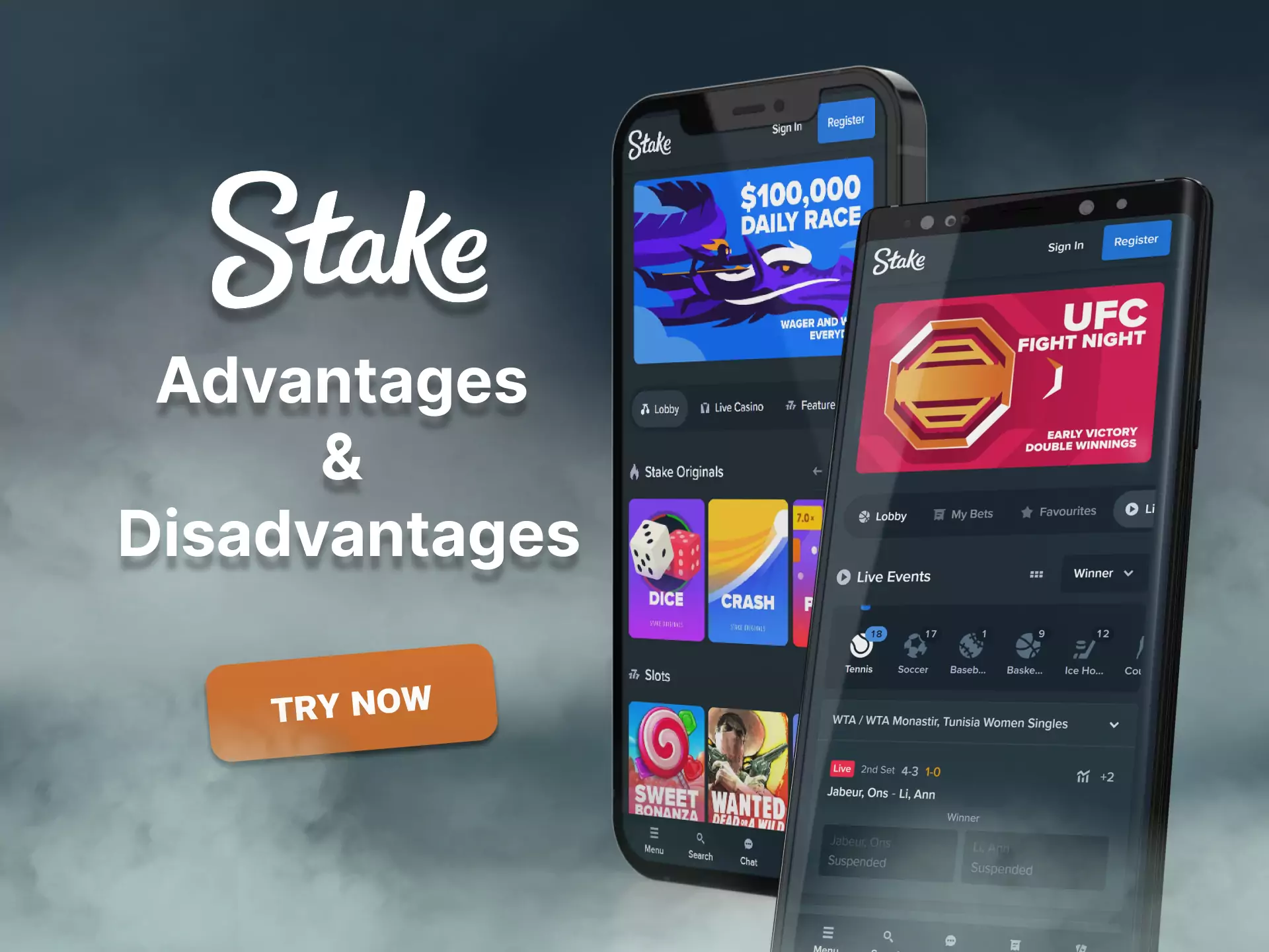 Try all the benefits Stake.com.