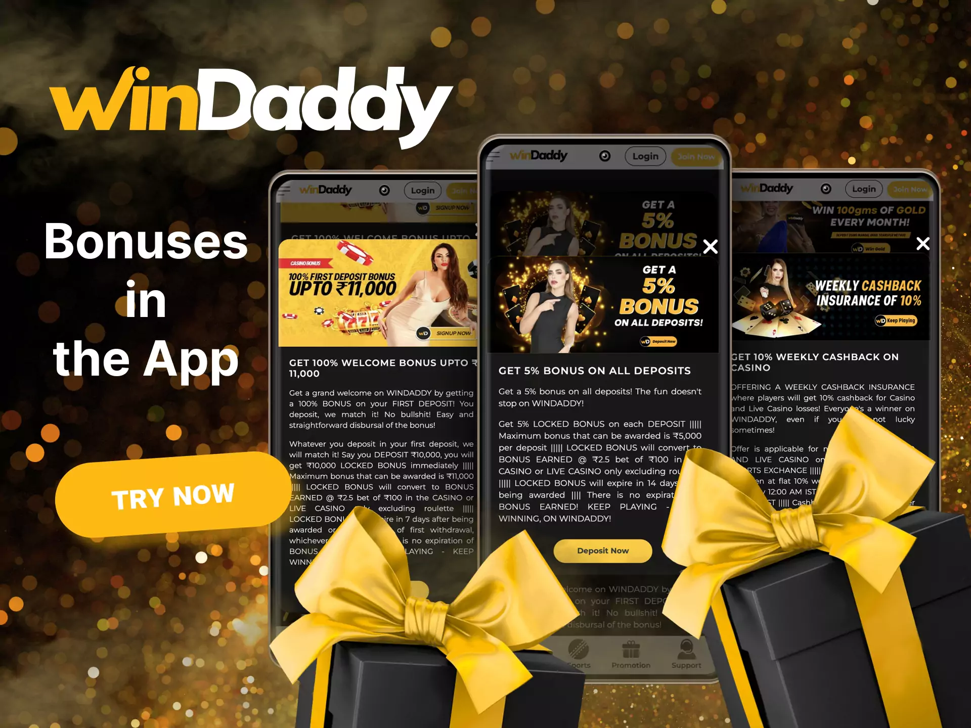 Get special Windaddy bonuses for active participation.