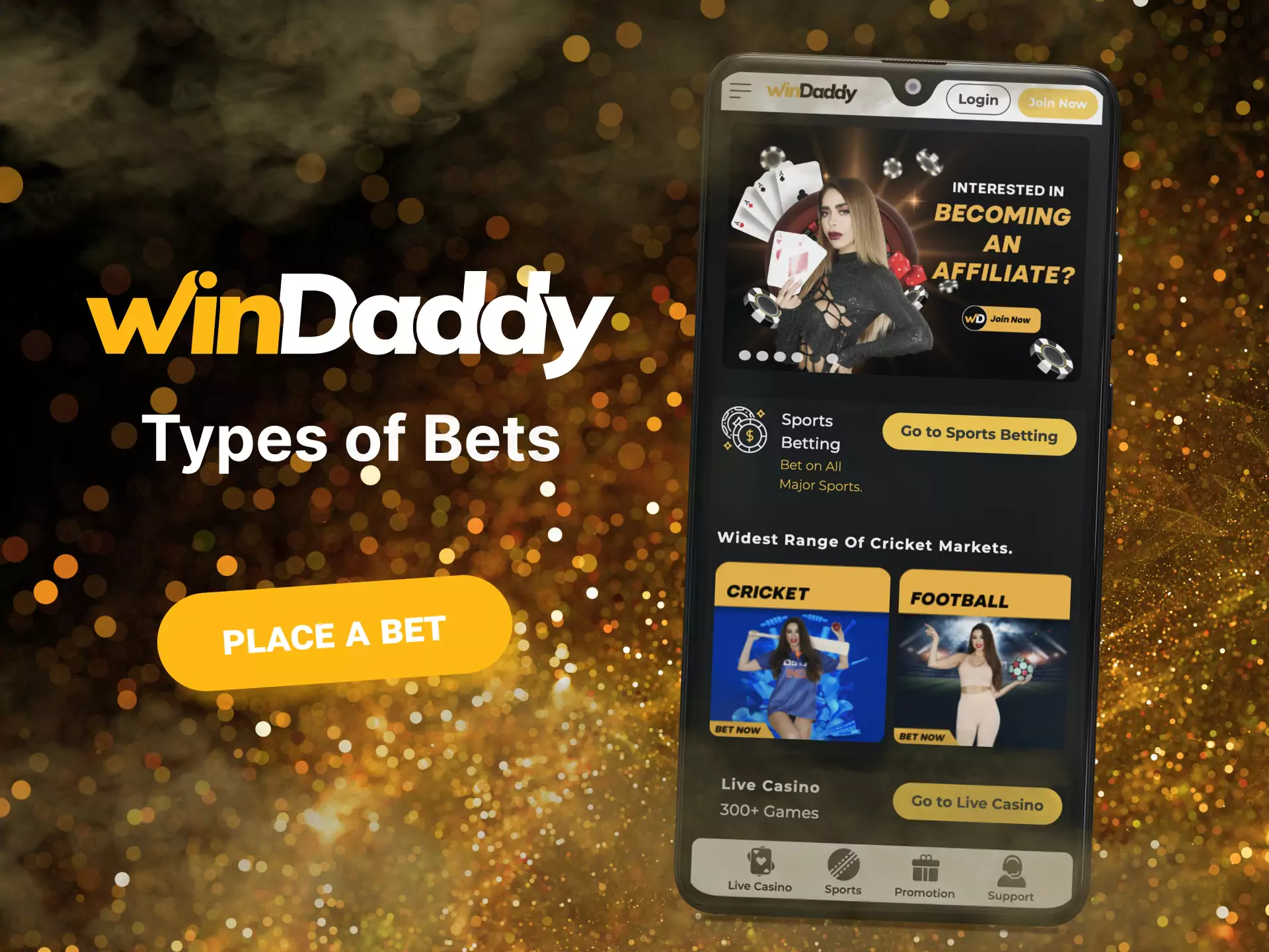 Use Windaddy with three different types of bets.