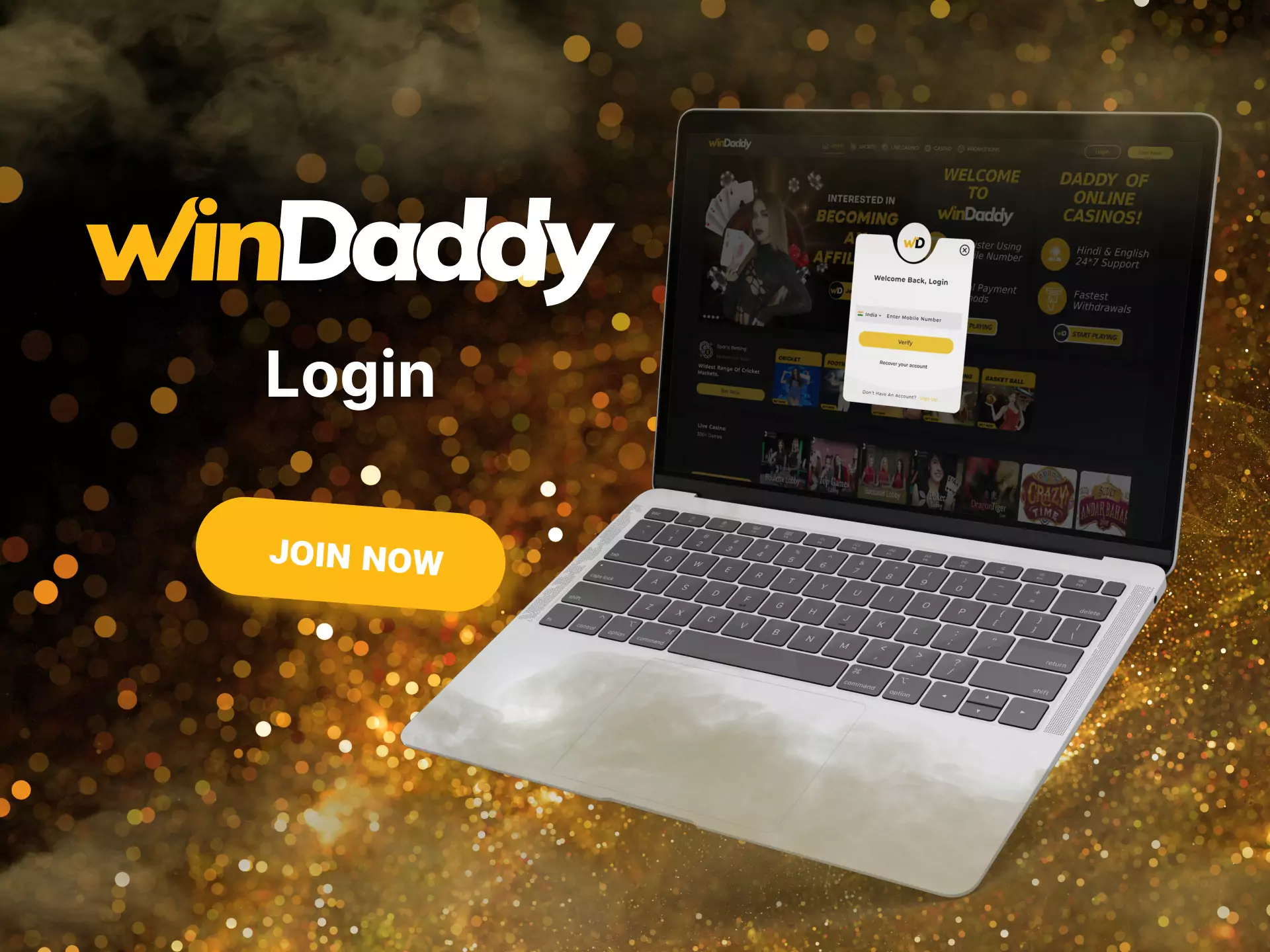 Log in to the Windaddy website to use all the features.