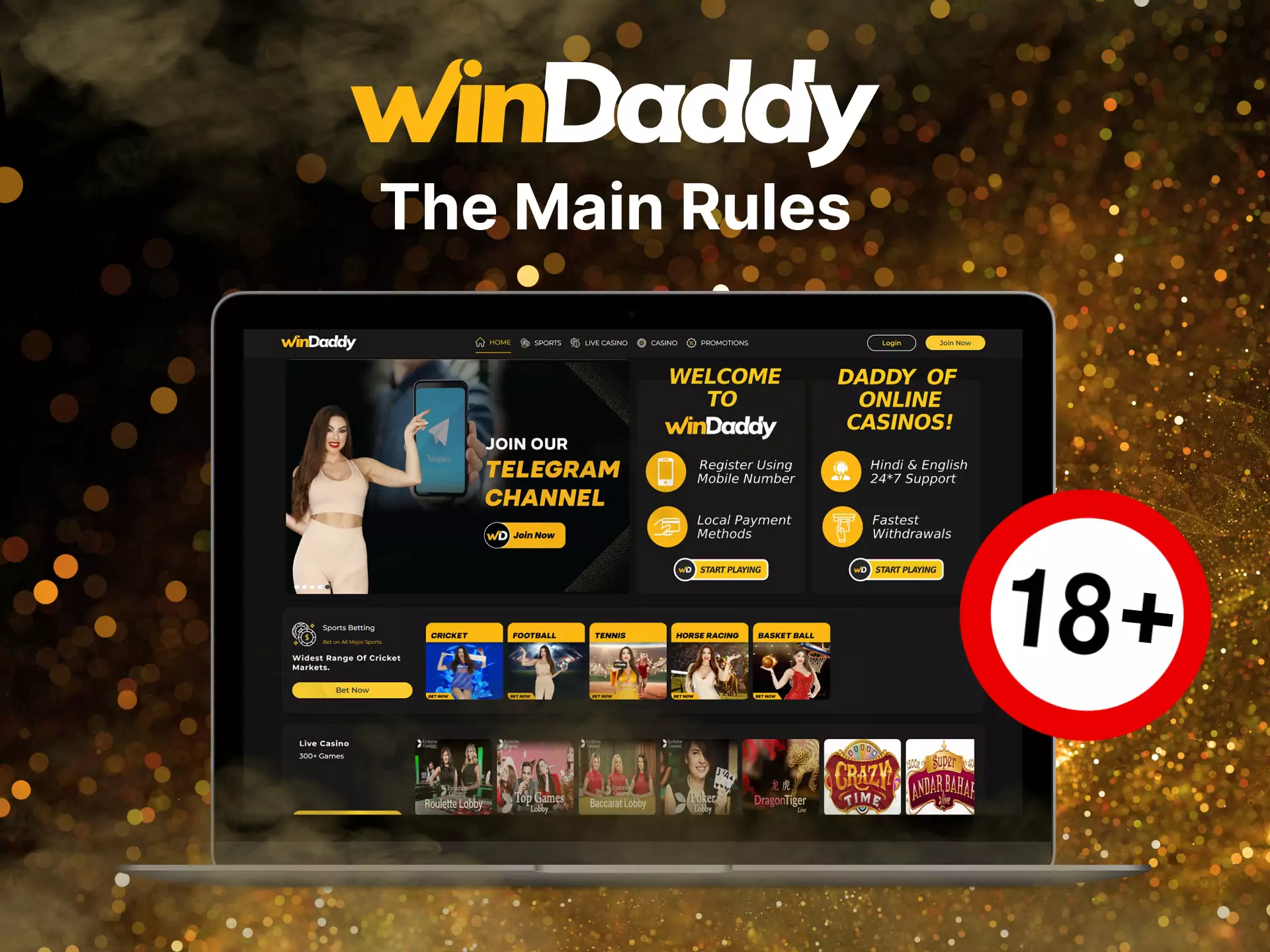 The main rules of Windaddy are simple and clear, read the instructions.