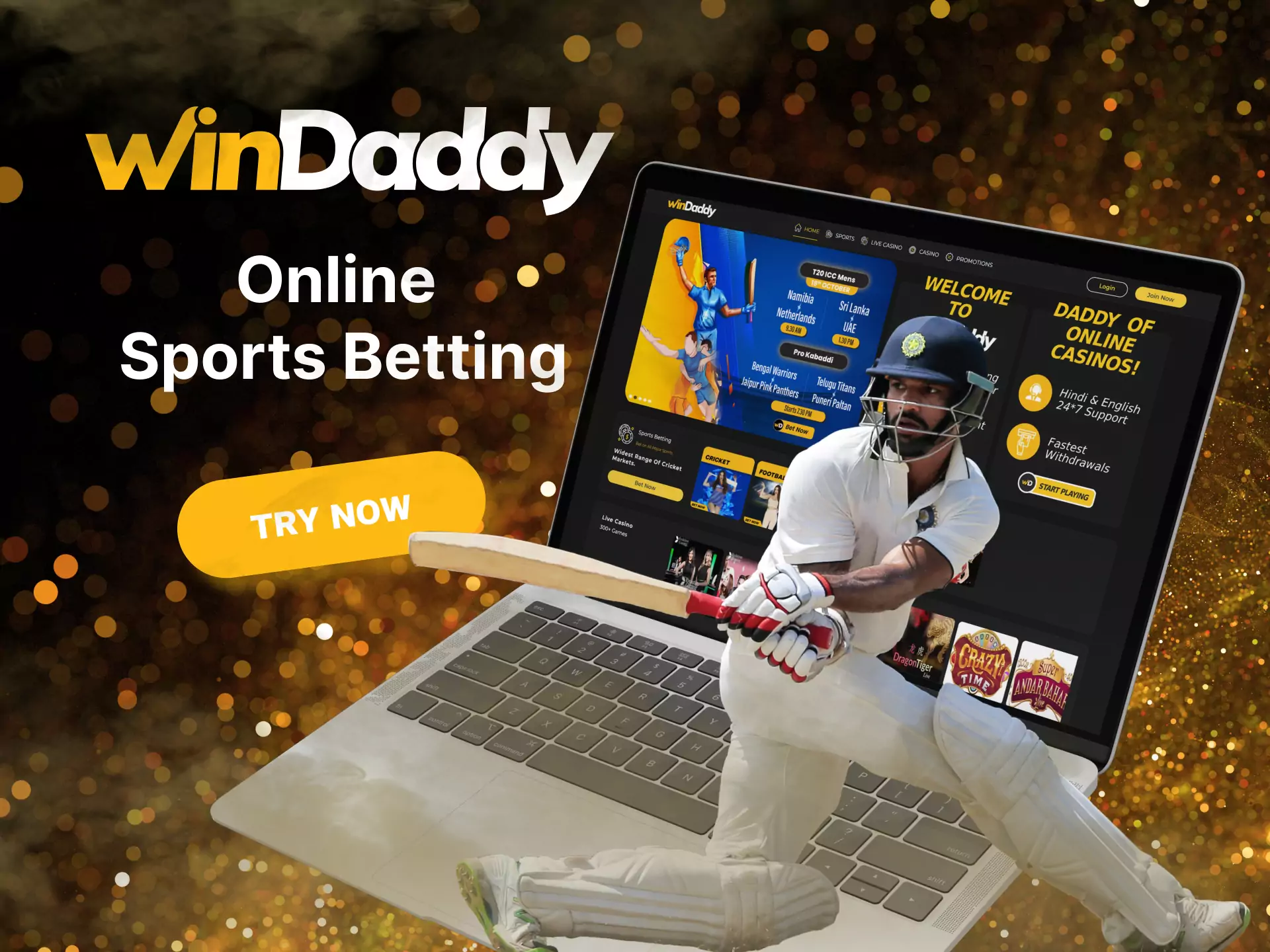 Place sports bets in Windaddy and win.