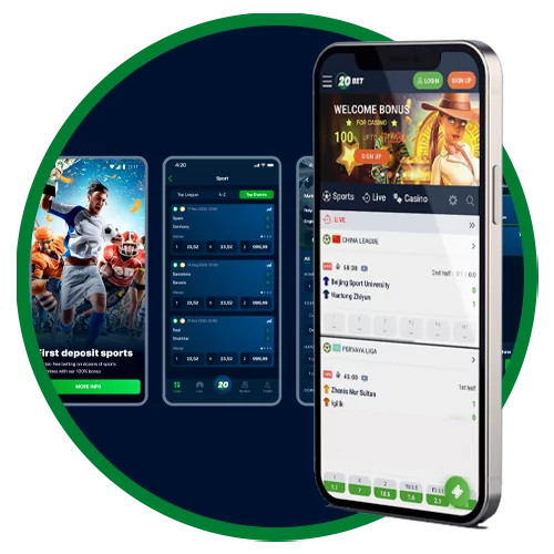 You can install the 20bet app on your Android or iOS device.