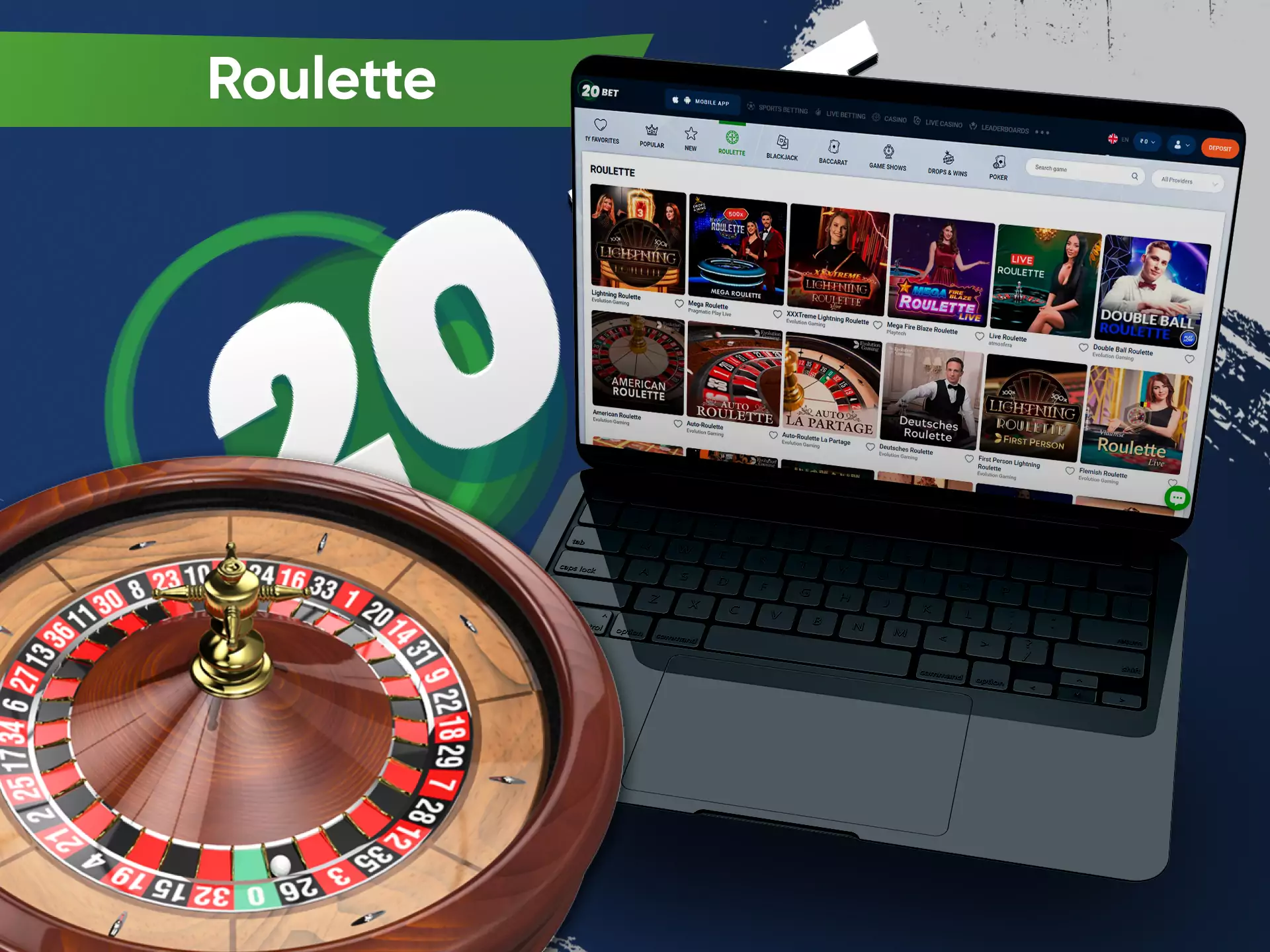Visit the 20bet casino to play a game of roulette.