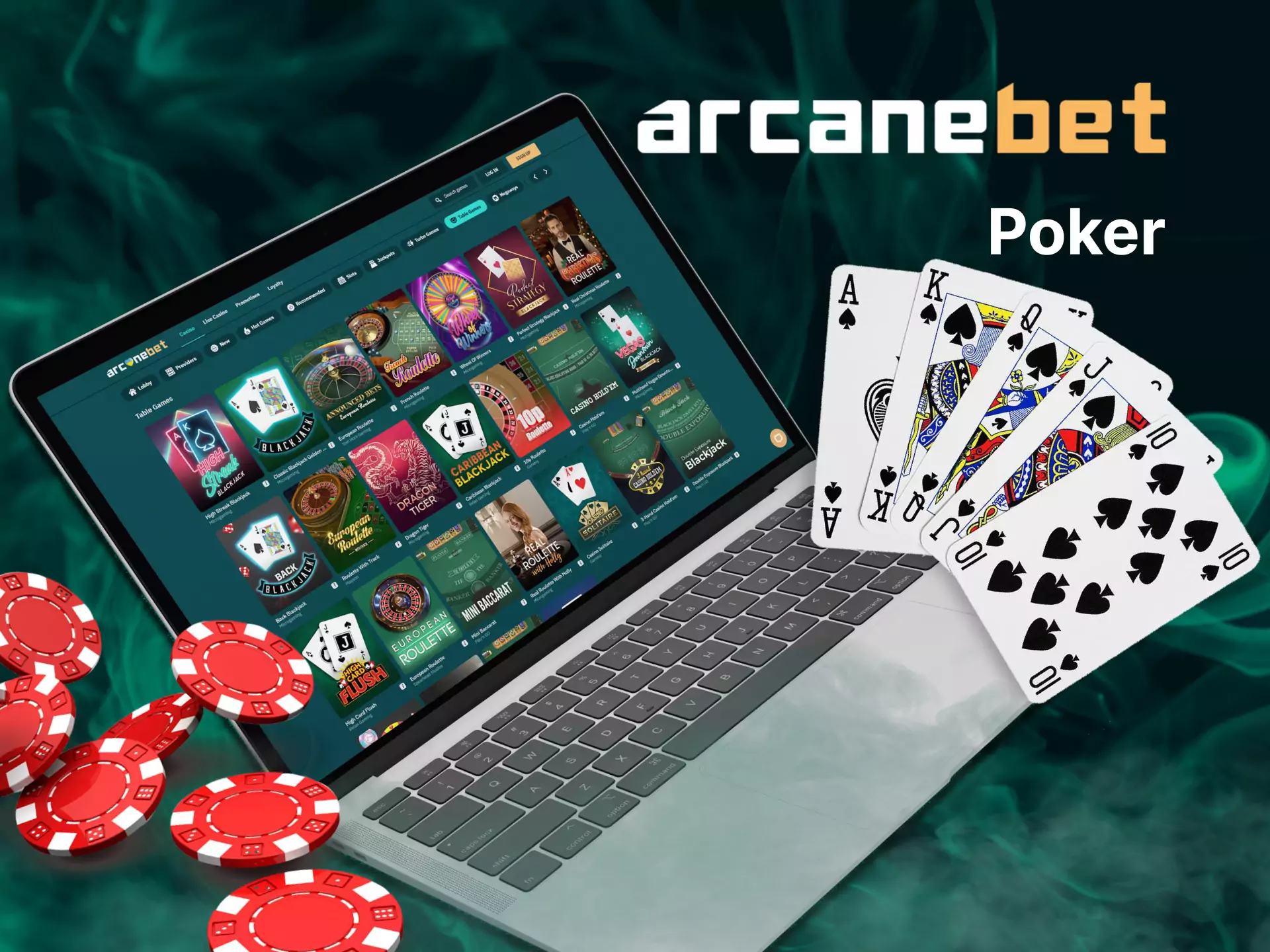 Play poker with Arcanebet and win.