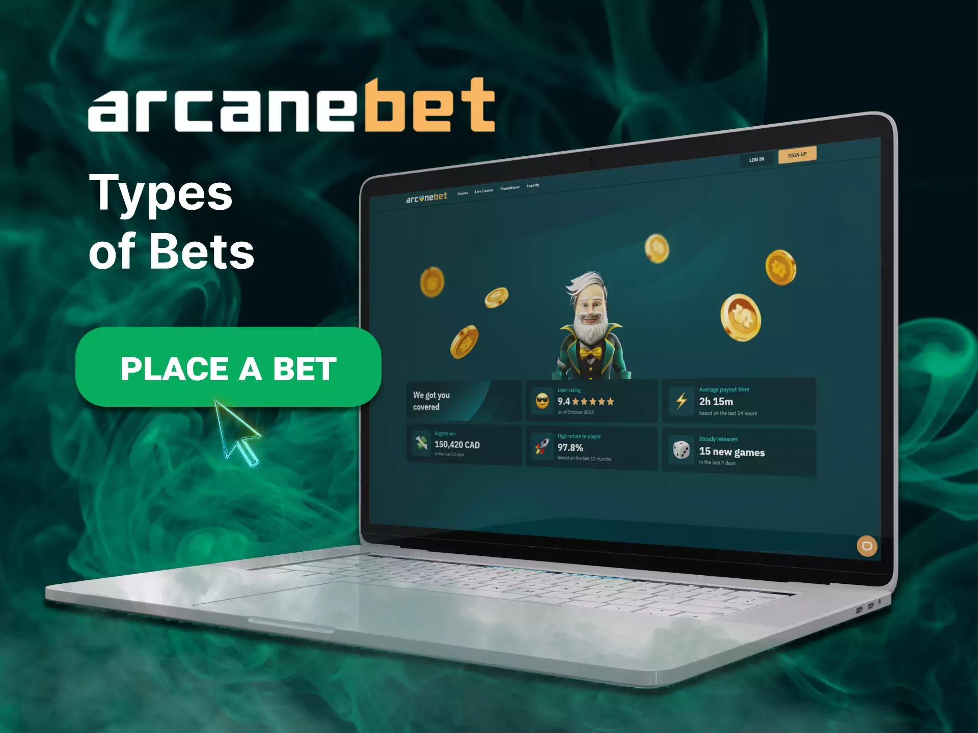 Find out about all types of bets on Arcanebet, choose the ones that are convenient for you.