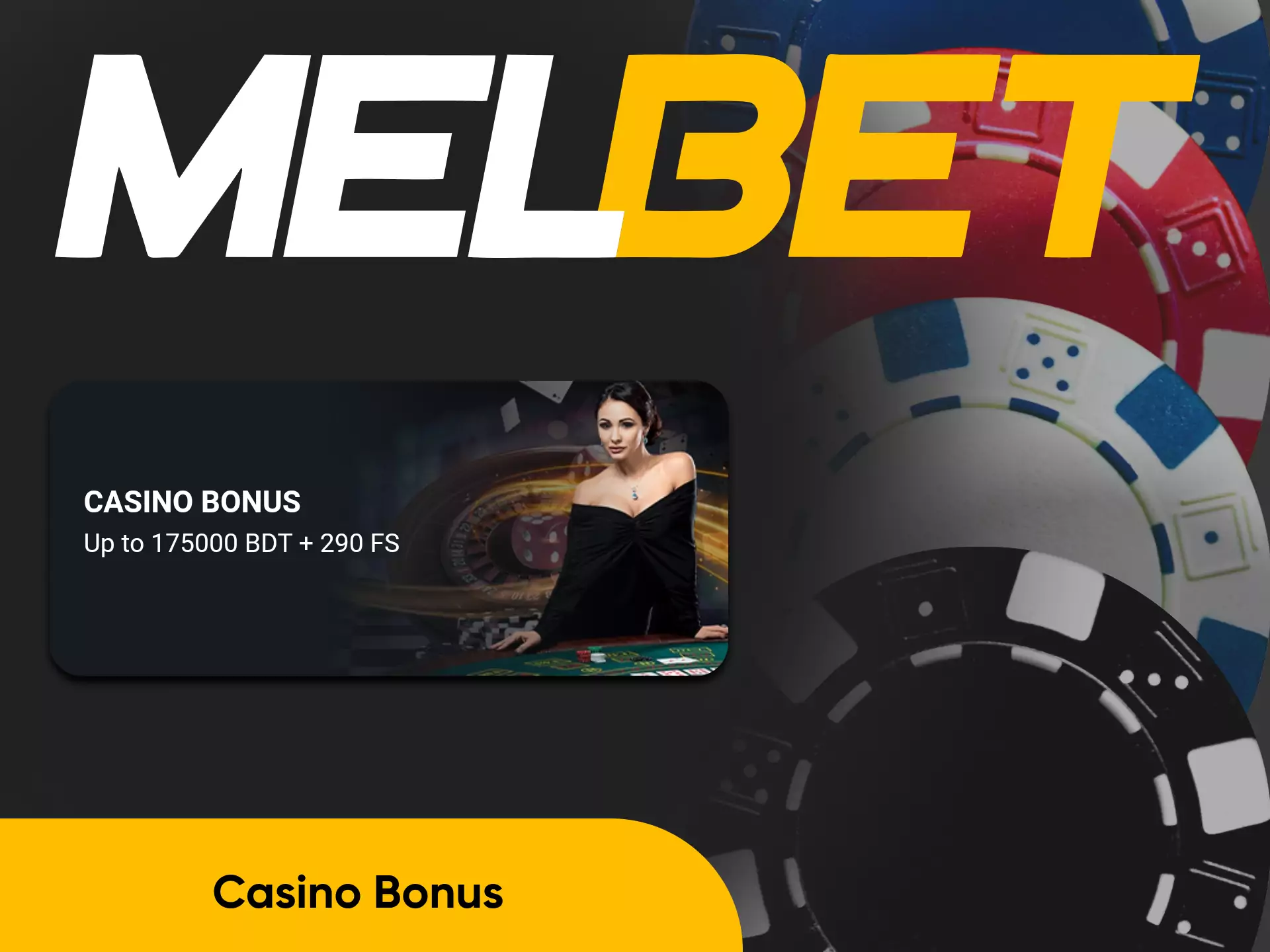 Casino fans can claim a special bonus in the Melbet app.