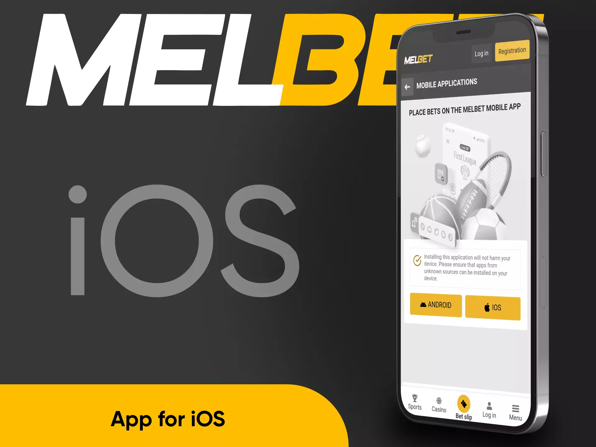 For iOS devices, download the Melbet app from the App Store.