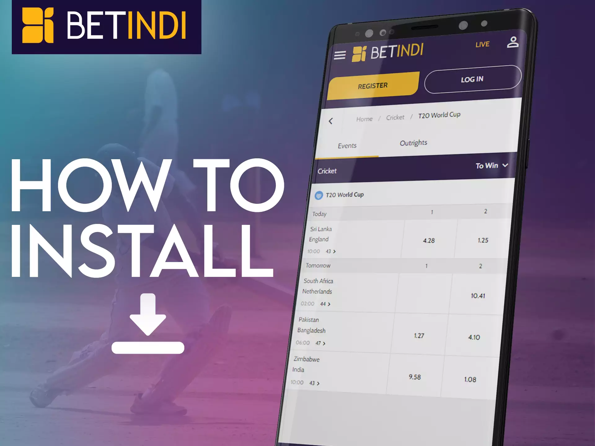 Use this instruction to install the Betindi app.
