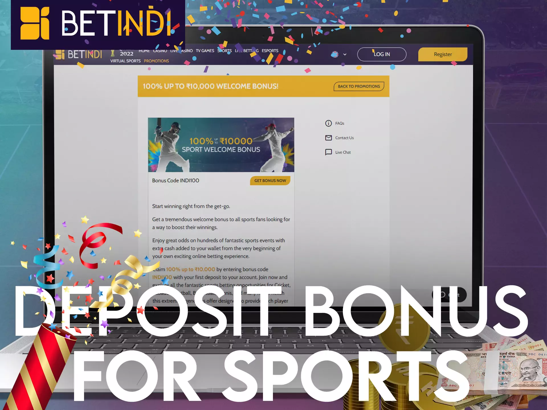 Try the Betindi Sports Deposit bonus.