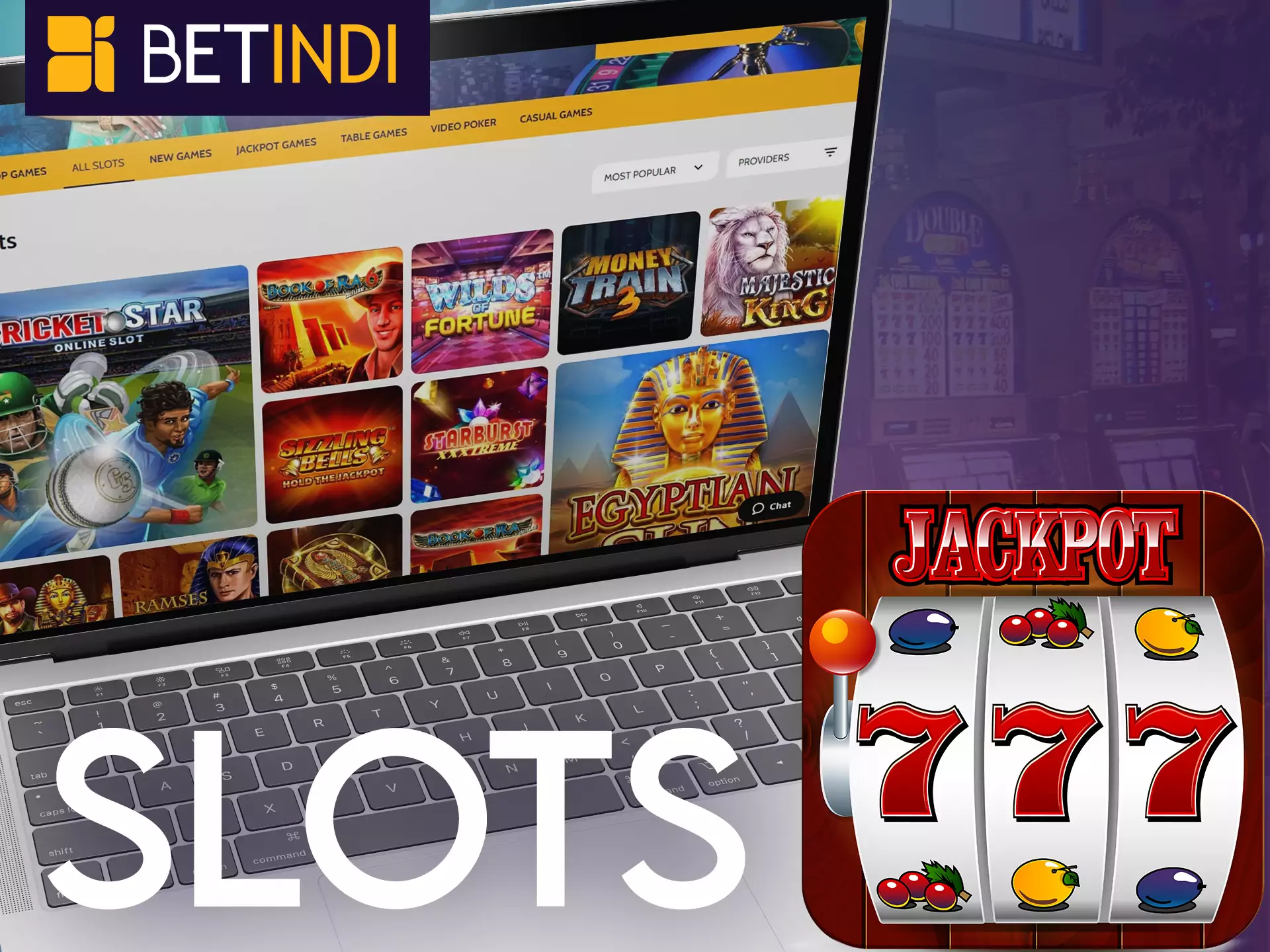 Play slots at Betindi Casino, try your luck.