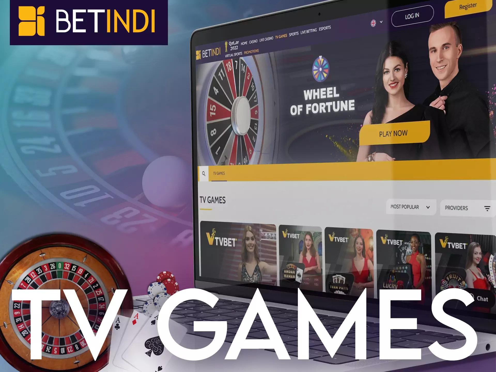 With Betindi, join TV casino games.