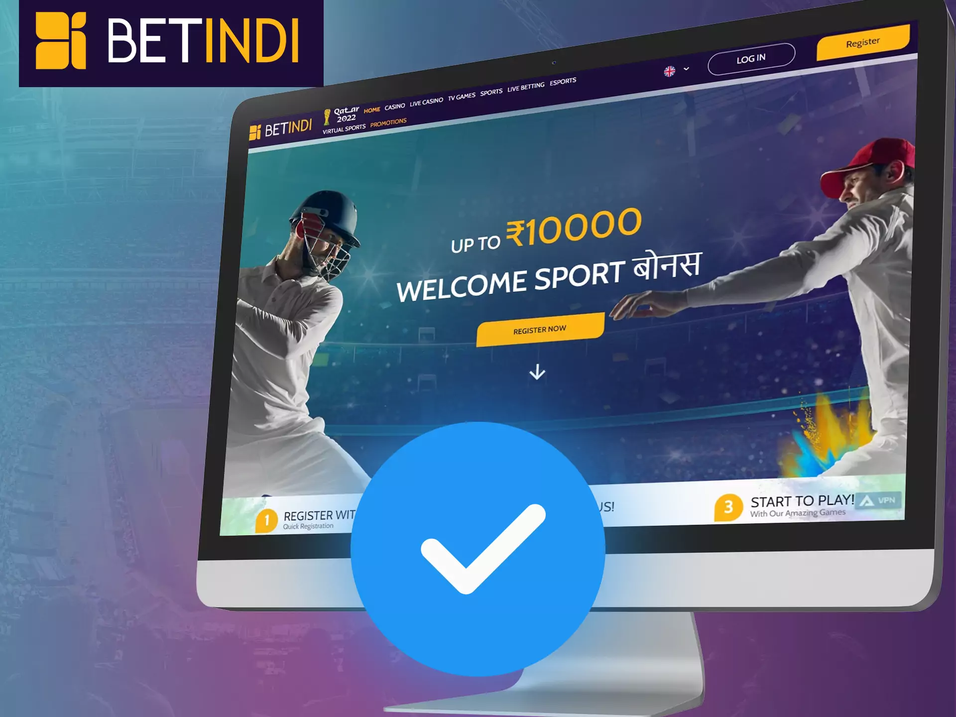 Confirm your Betindi account and play and place bets with pleasure and without restrictions.