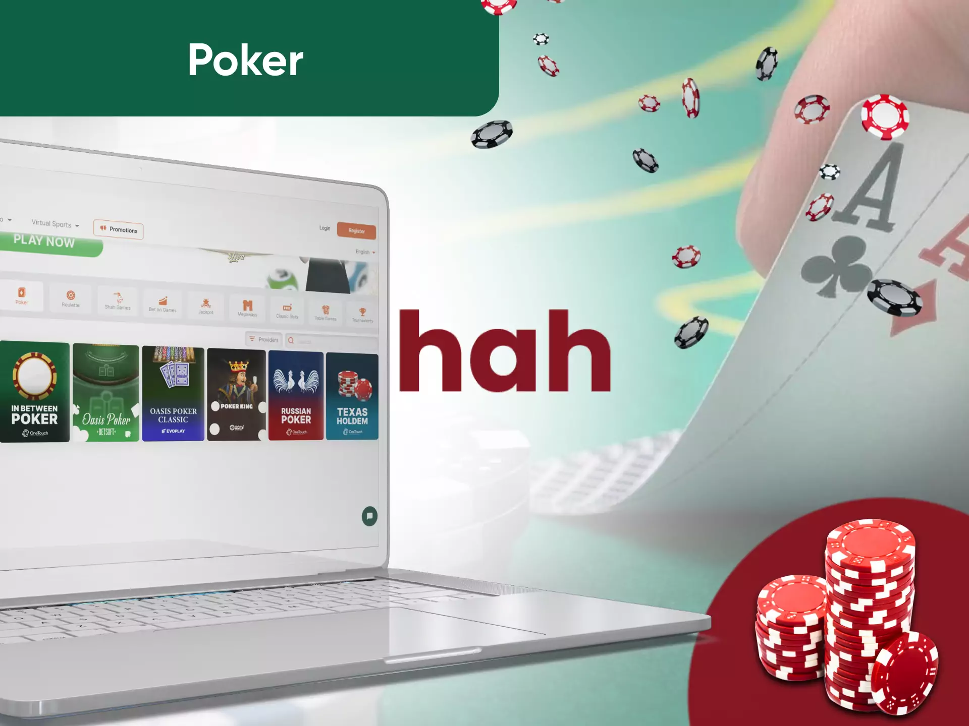 On Betshah, users can play poker with real dealers.