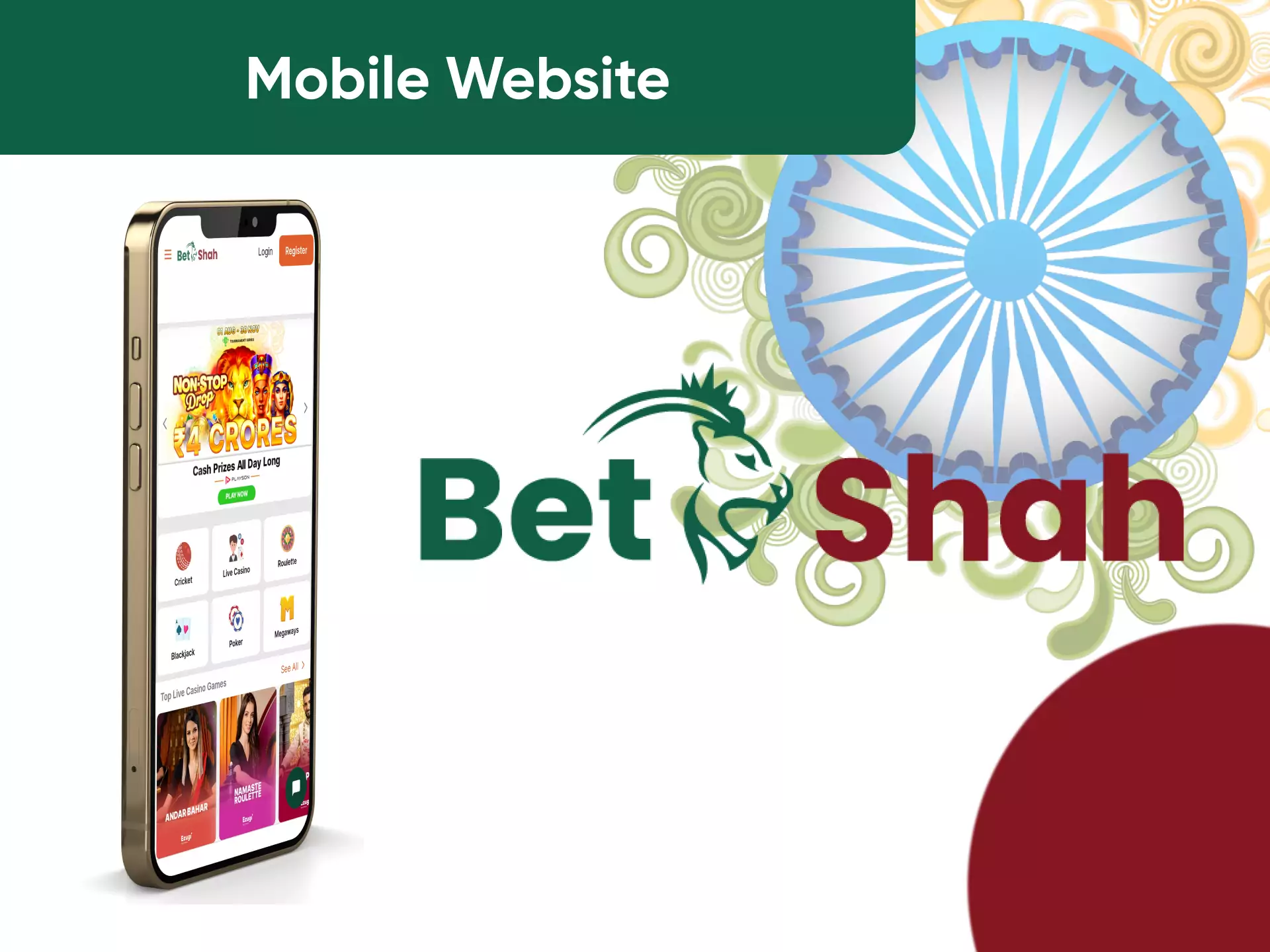 For visiting Betshah from your smartphone, use the mobile version of the site.