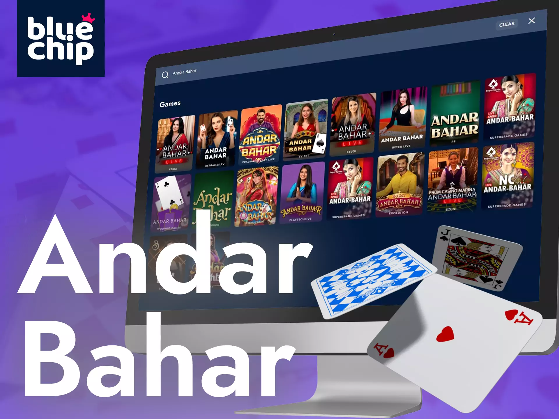 Andar Bahar is an online fortune game that is quite popular in the Bluechip Casino.