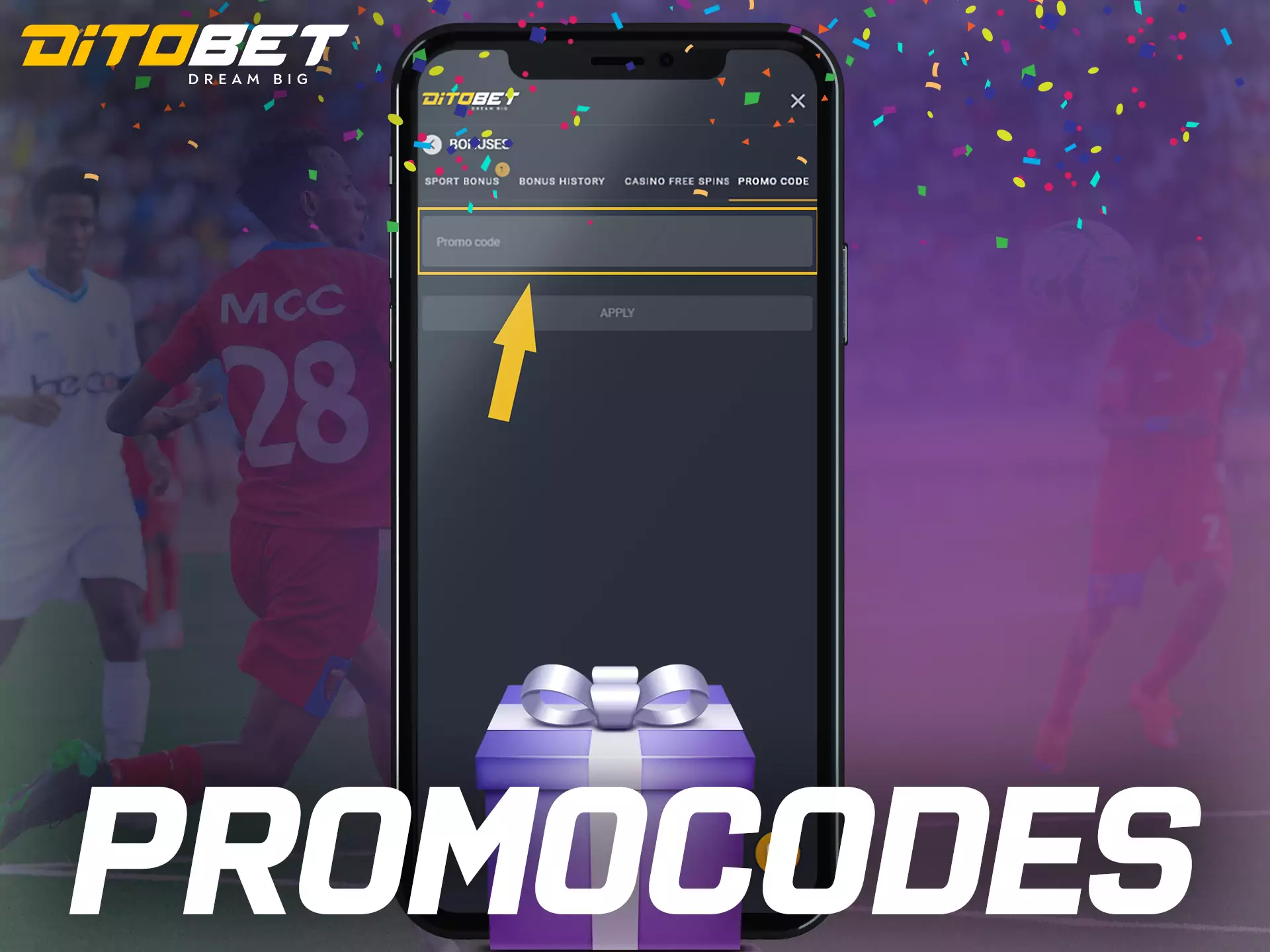 Use the special promo code Ditobet and get a bonus.