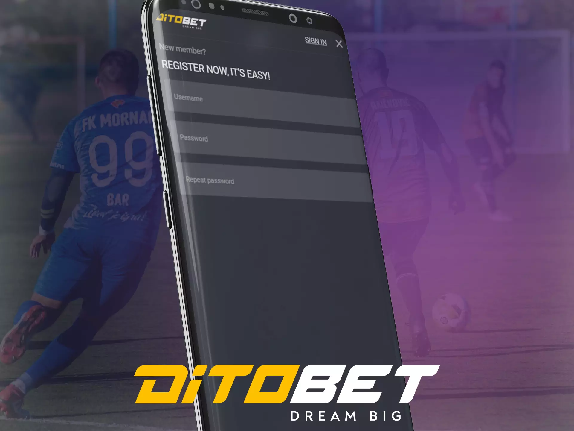 Ditobet offers a simple and fast registration to play with all the benefits.