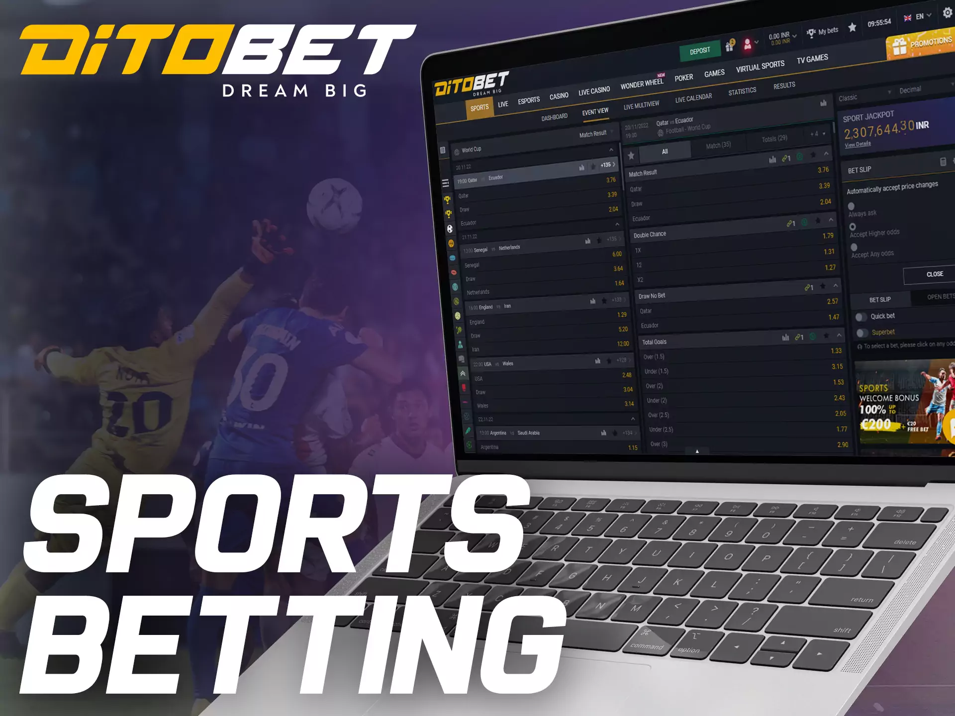 Bet on any sporting events with Ditobet.